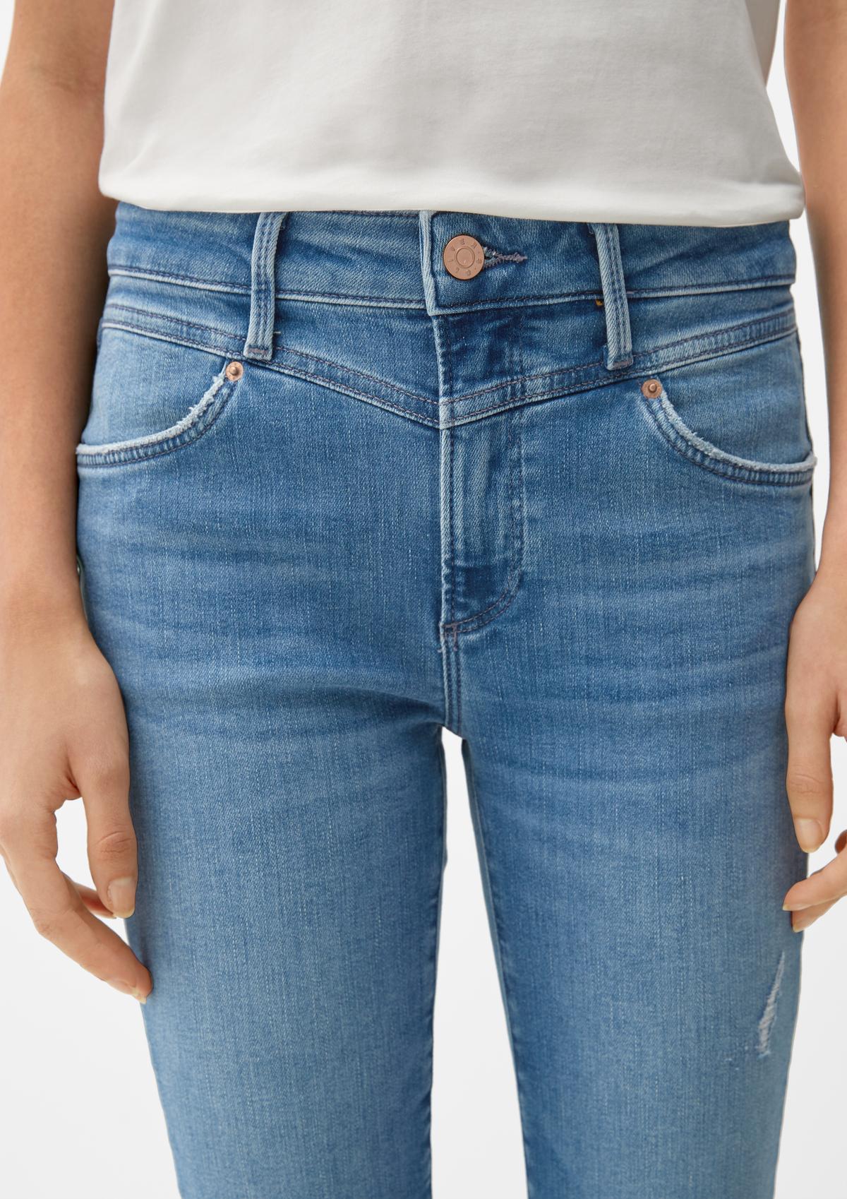 s.Oliver Skinny: jeans met gerafelde zoom