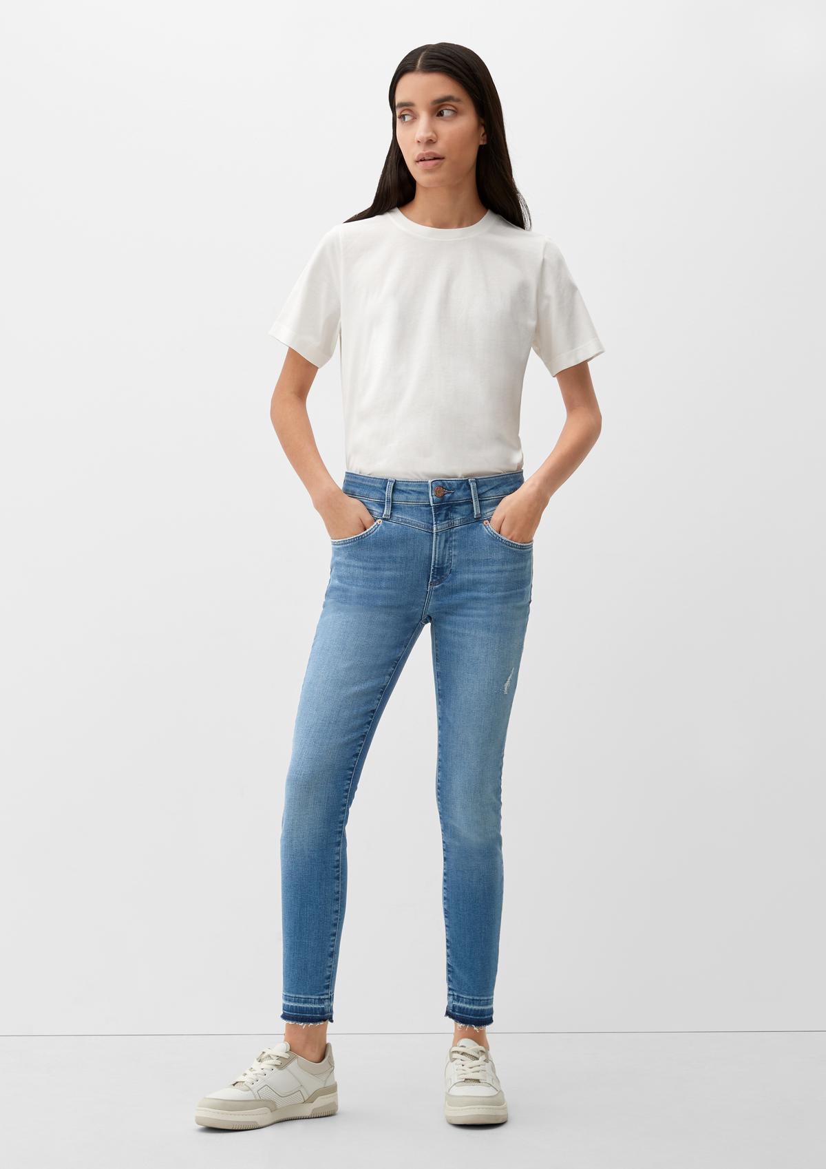 s.Oliver Skinny: jeans met gerafelde zoom