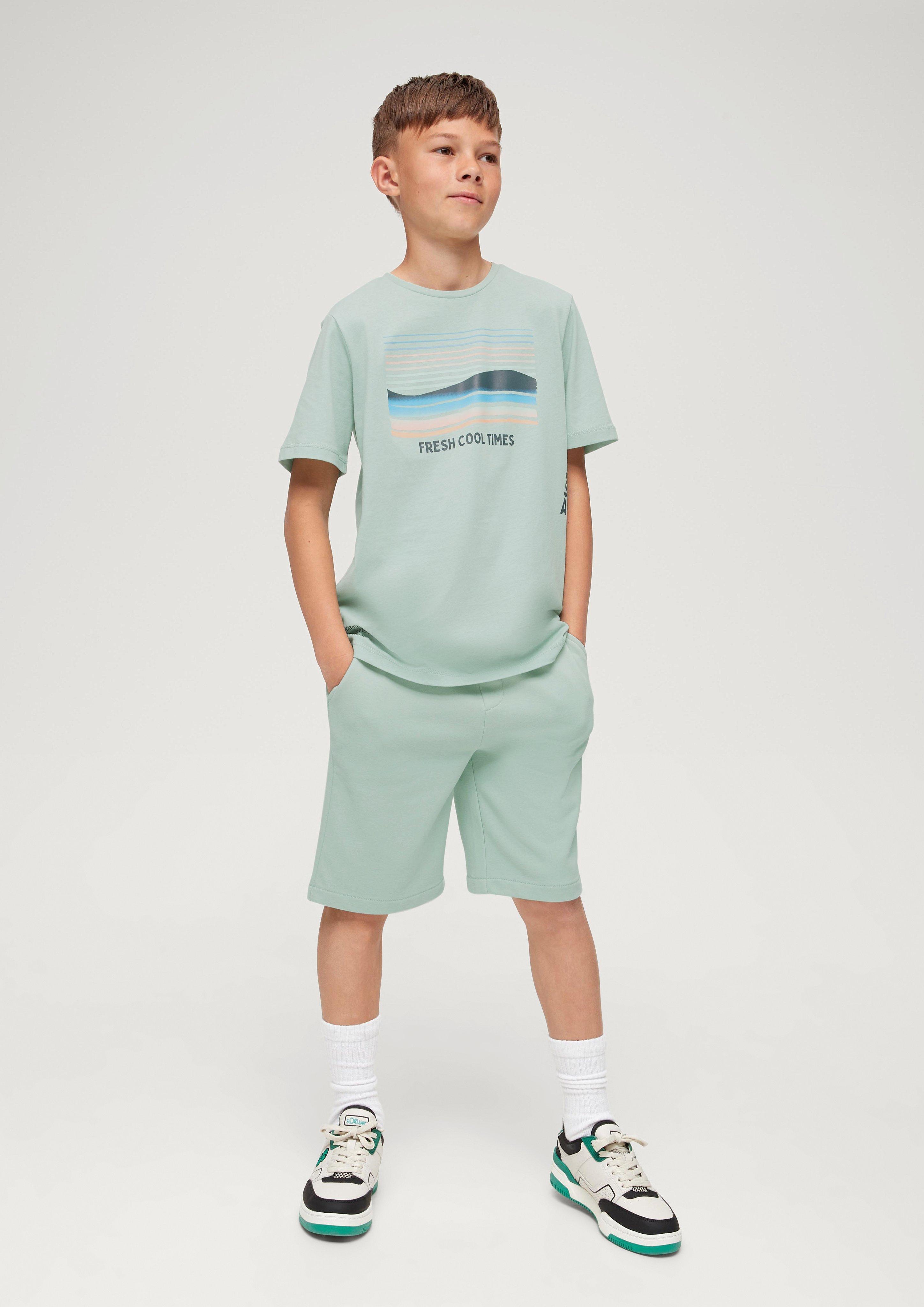 S.Oliver Body Aus Baumwollmix - Bequemer Langarm-Body Mit Motiv-Sticker