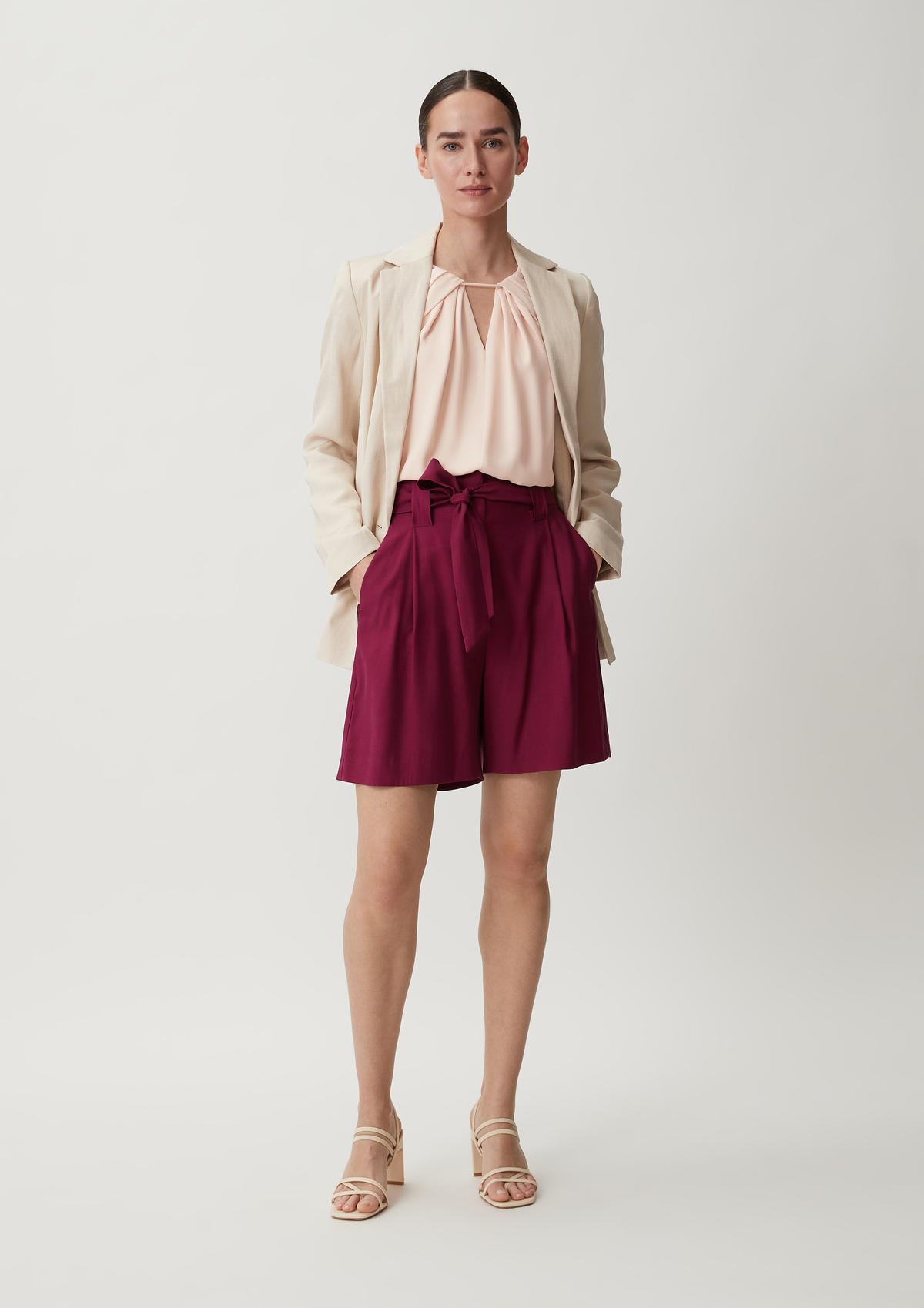 comma Crêpe blouse with gathers