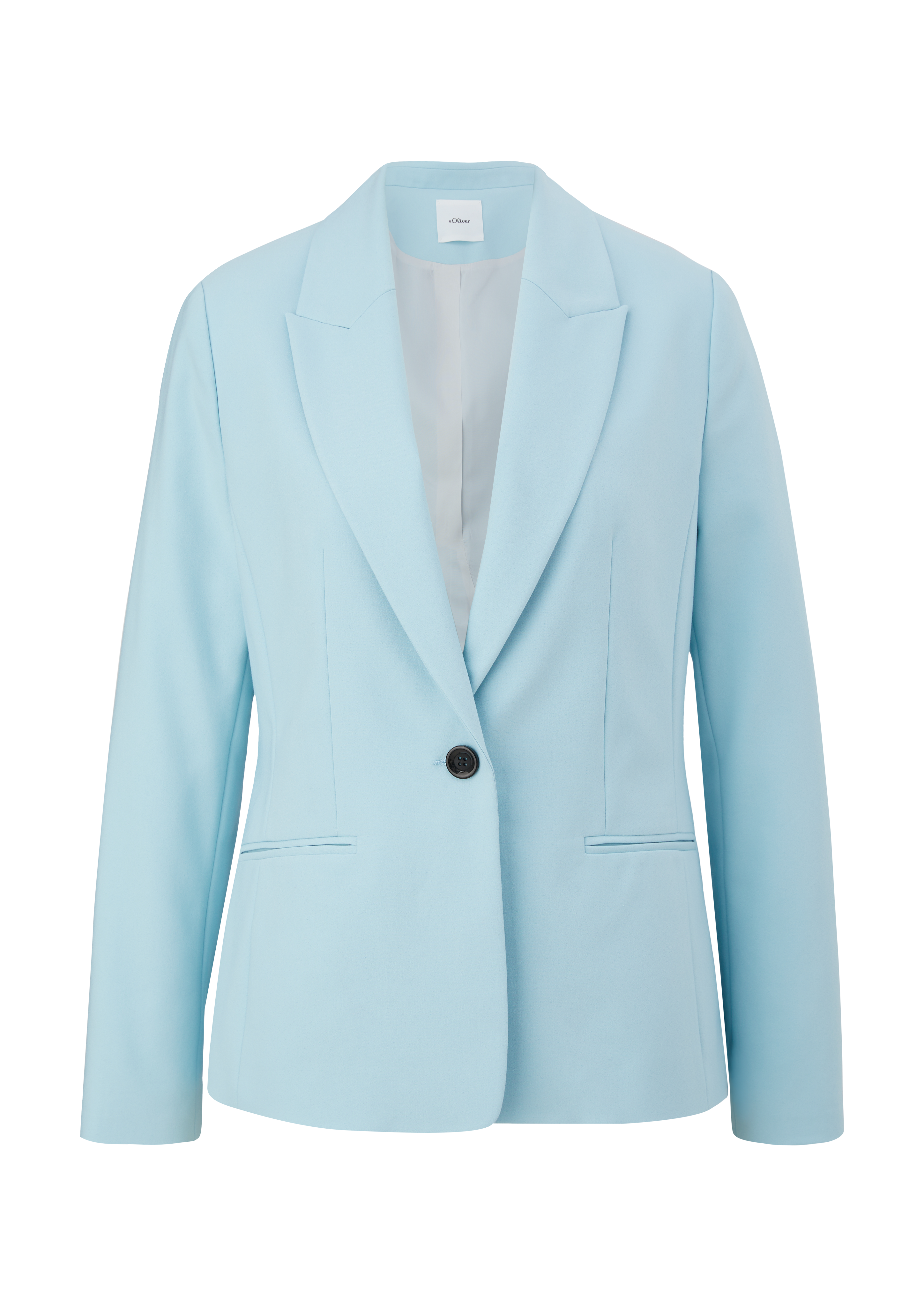 s.Oliver - Blazer aus Baumwollmix, Damen, blau