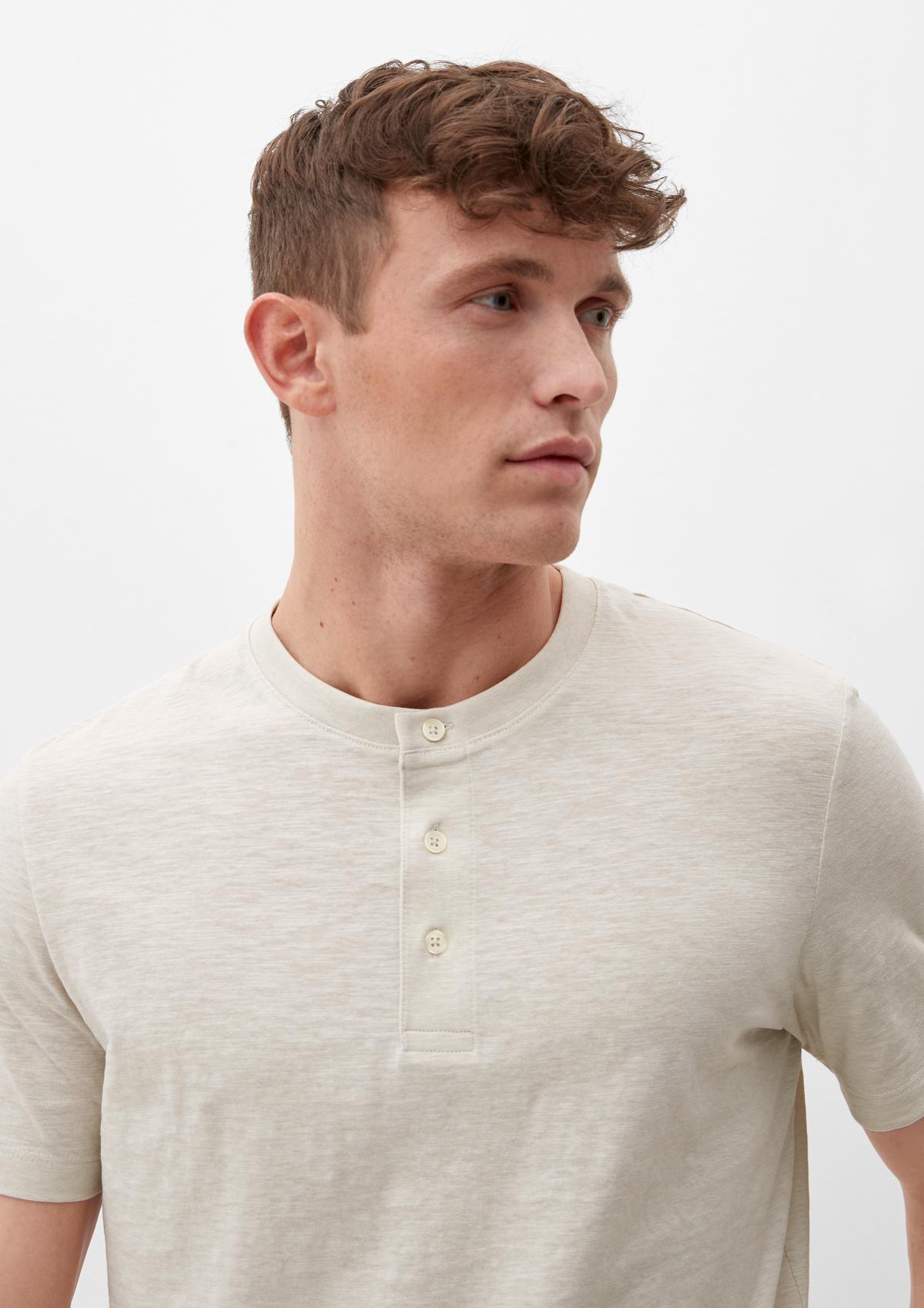 s.Oliver T-shirt with a Henley neckline