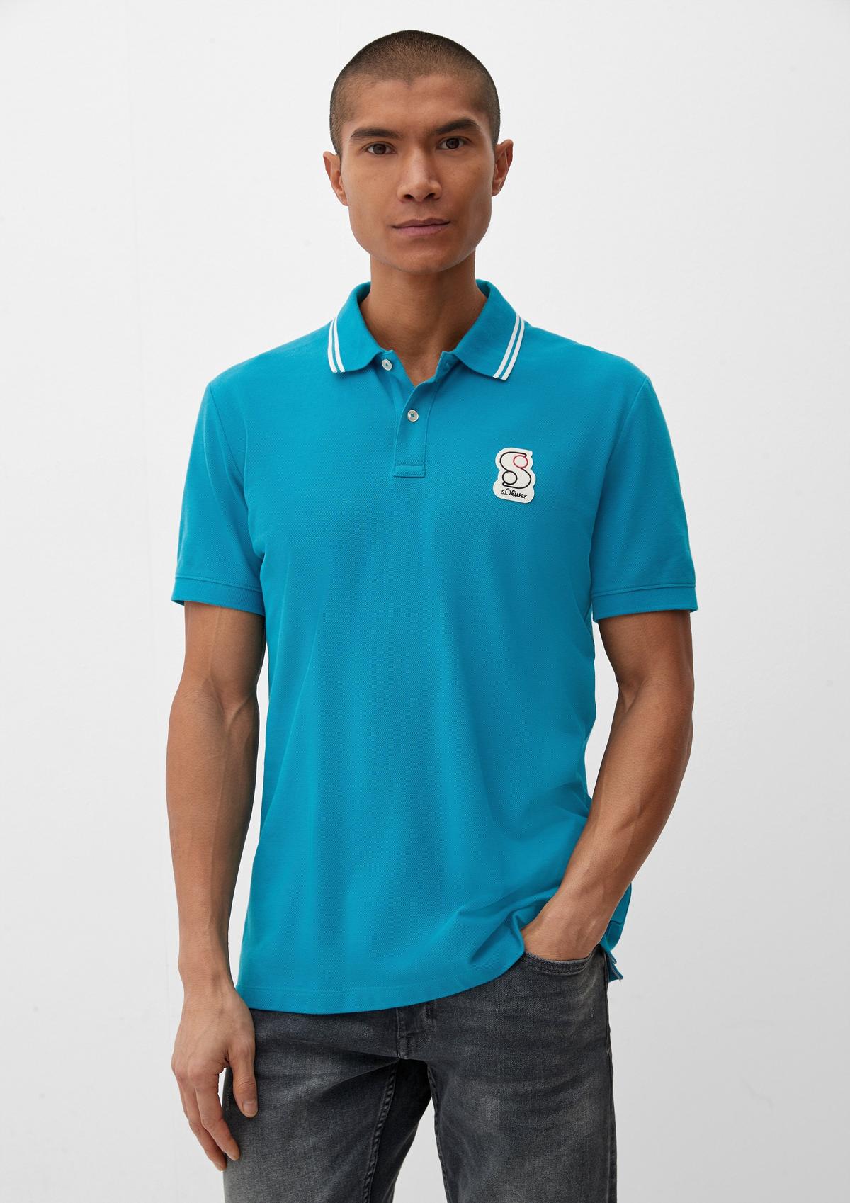 Polo shirt embroidery logo - with white