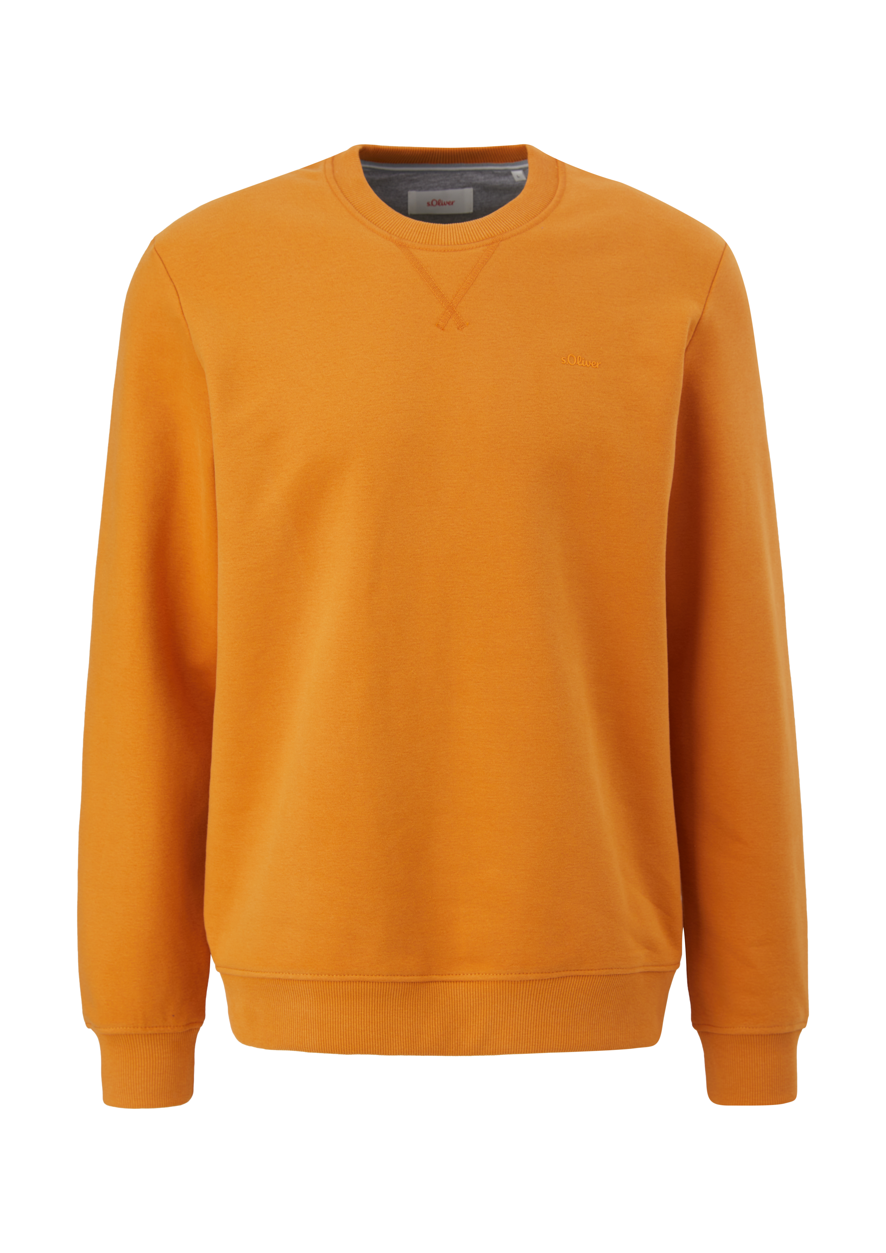 s.Oliver - Sweatshirt mit Logoprint, Herren, Orange