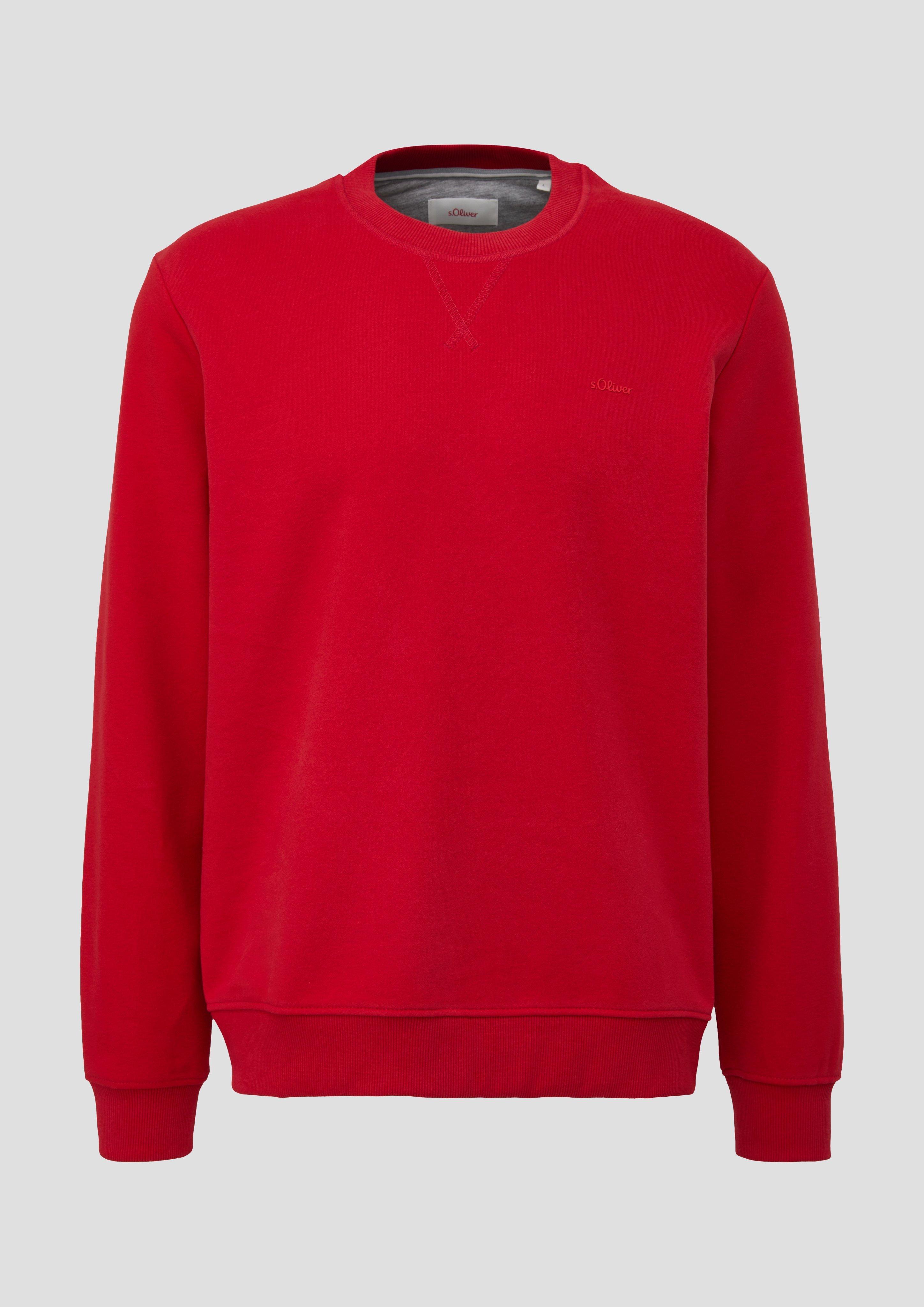 s.Oliver - Sweatshirt mit Logoprint, Herren, rot