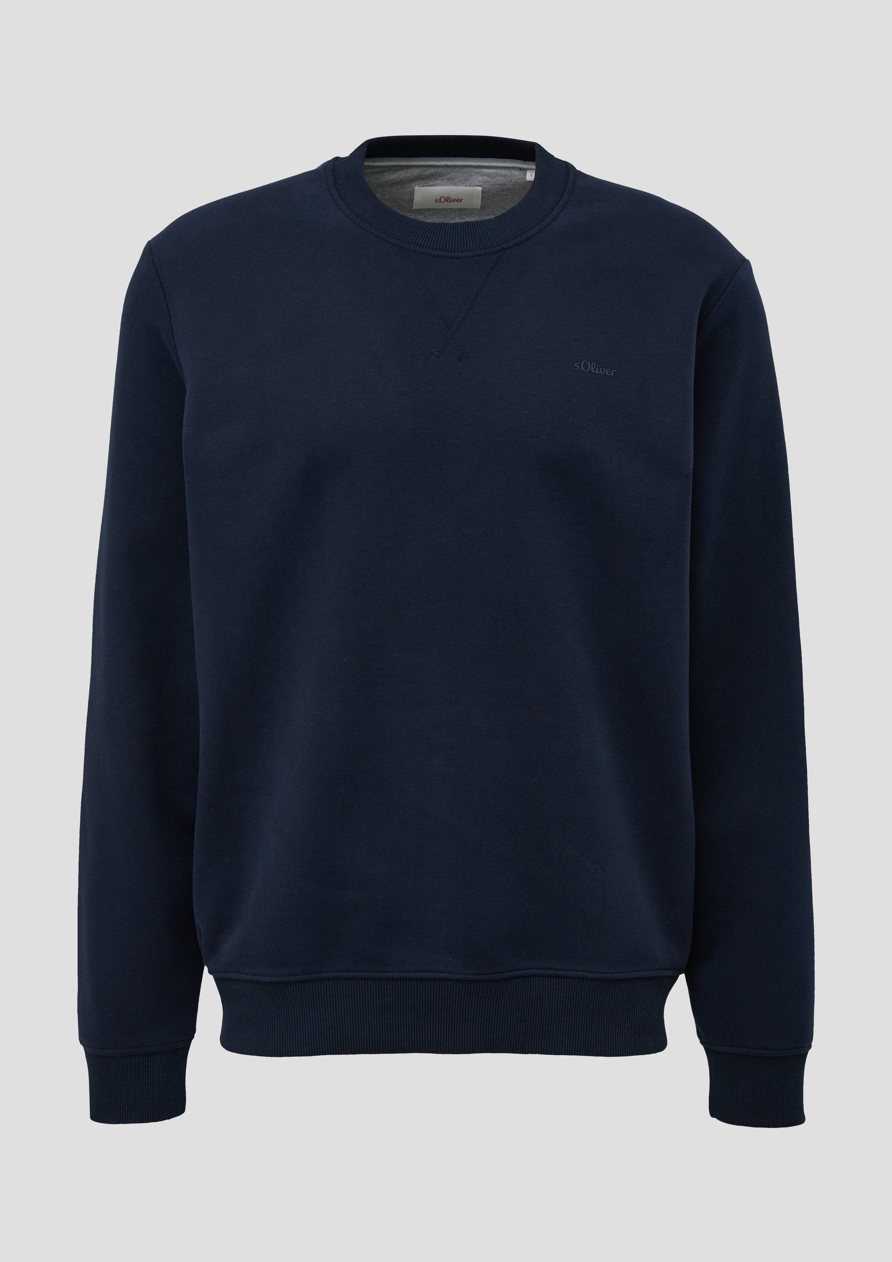 s.Oliver - Sweatshirt mit Logoprint, Herren, blau