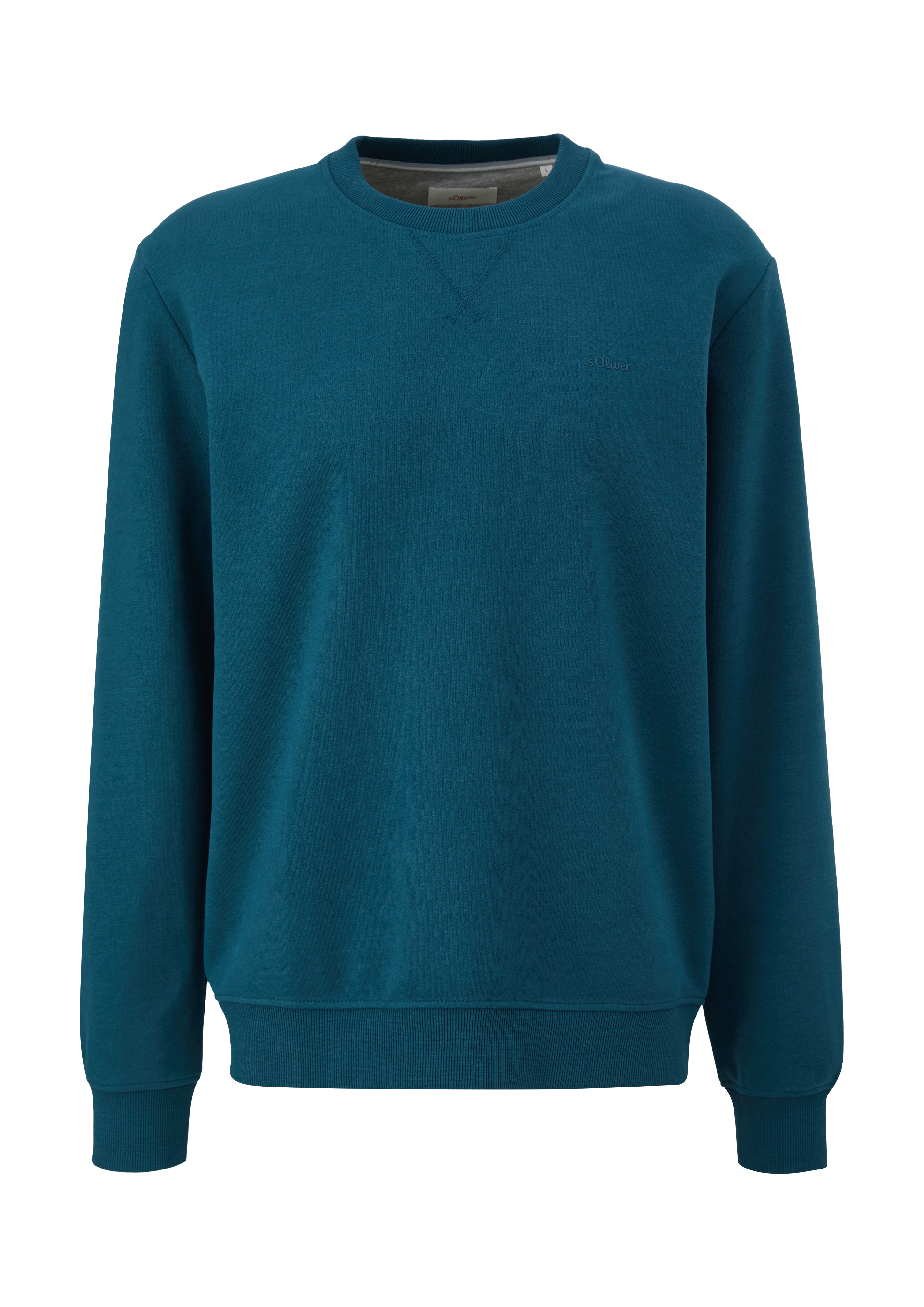 s.Oliver - Sweatshirt mit Logoprint, Herren, Blau