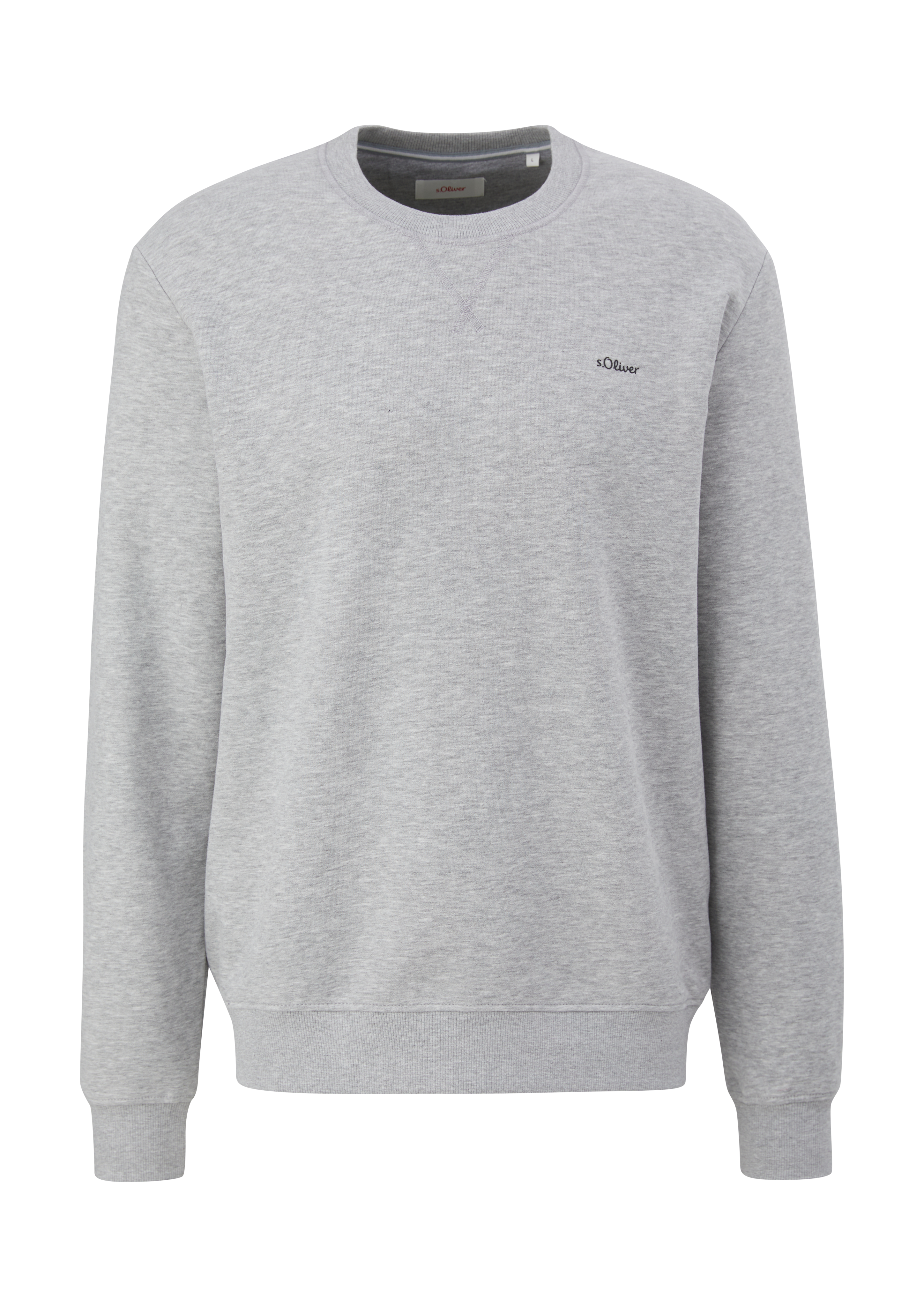 s.Oliver - Sweatshirt mit Logoprint, Herren, grau