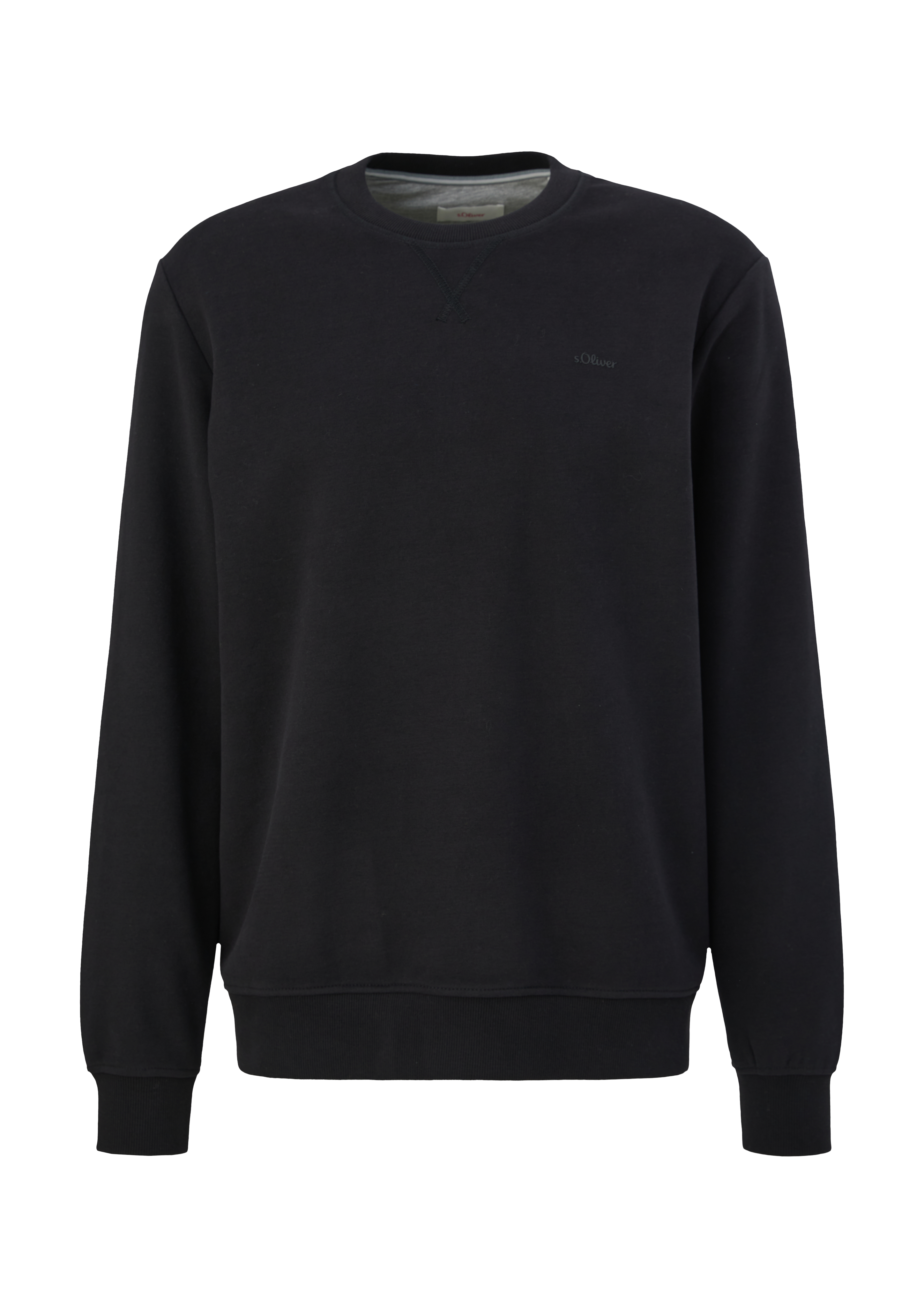 s.Oliver - Sweatshirt mit Logoprint, Herren, schwarz