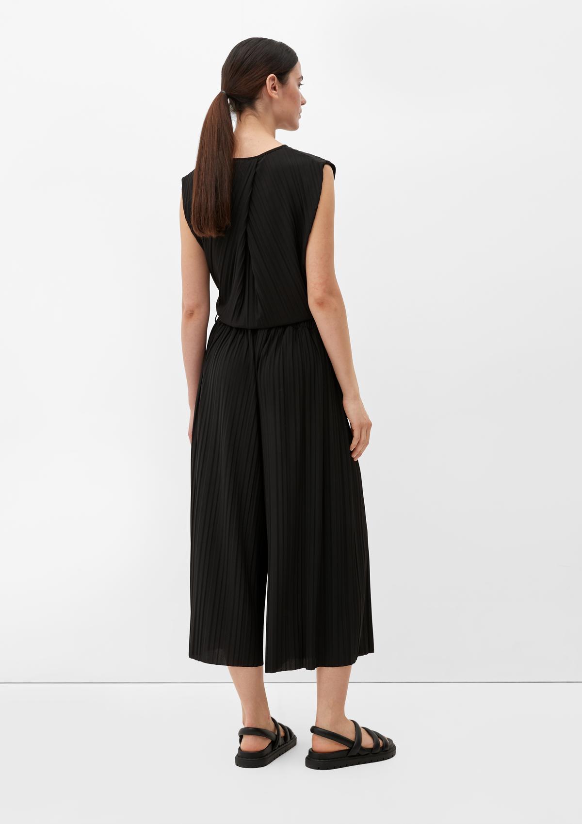 Loose fit: pleated culottes - black | Weite Hosen