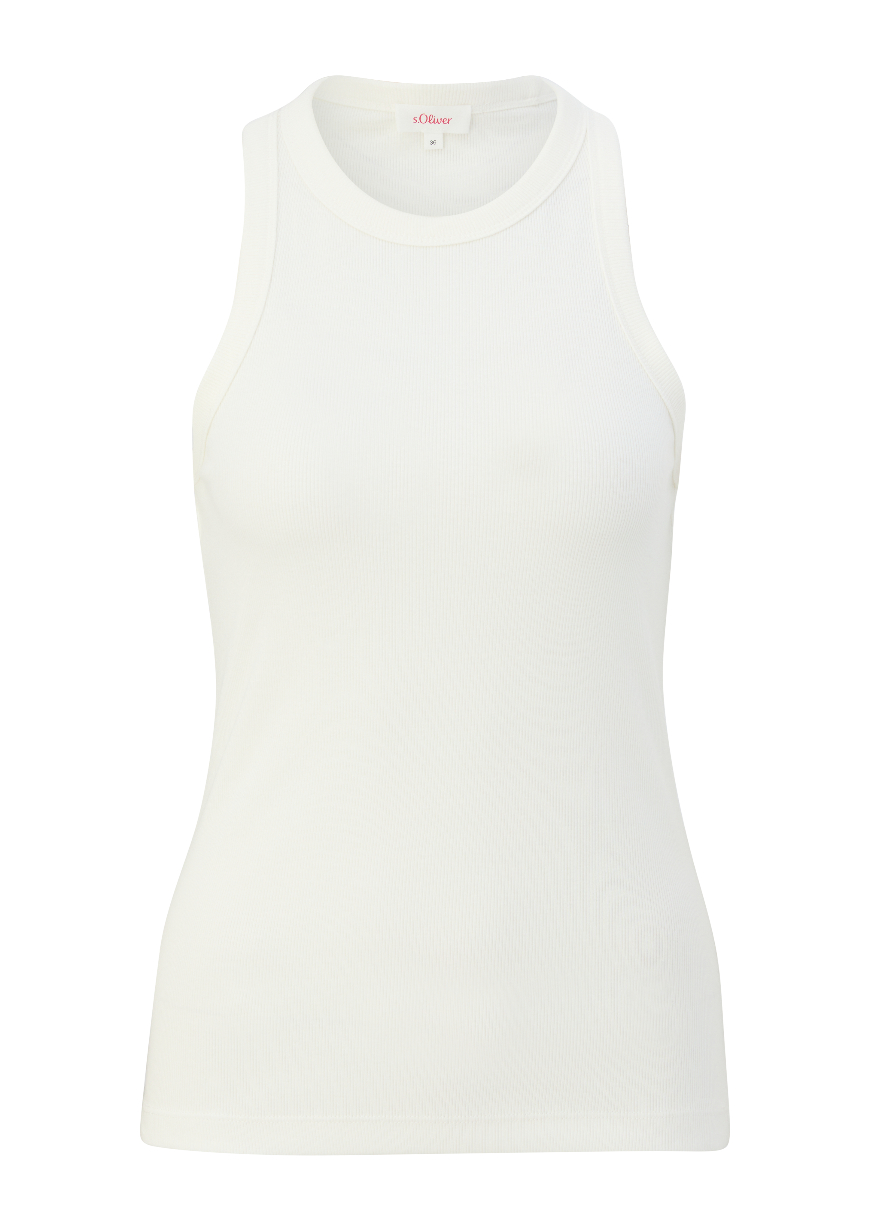 s.Oliver - Tanktop aus Baumwollstretch, Damen, creme