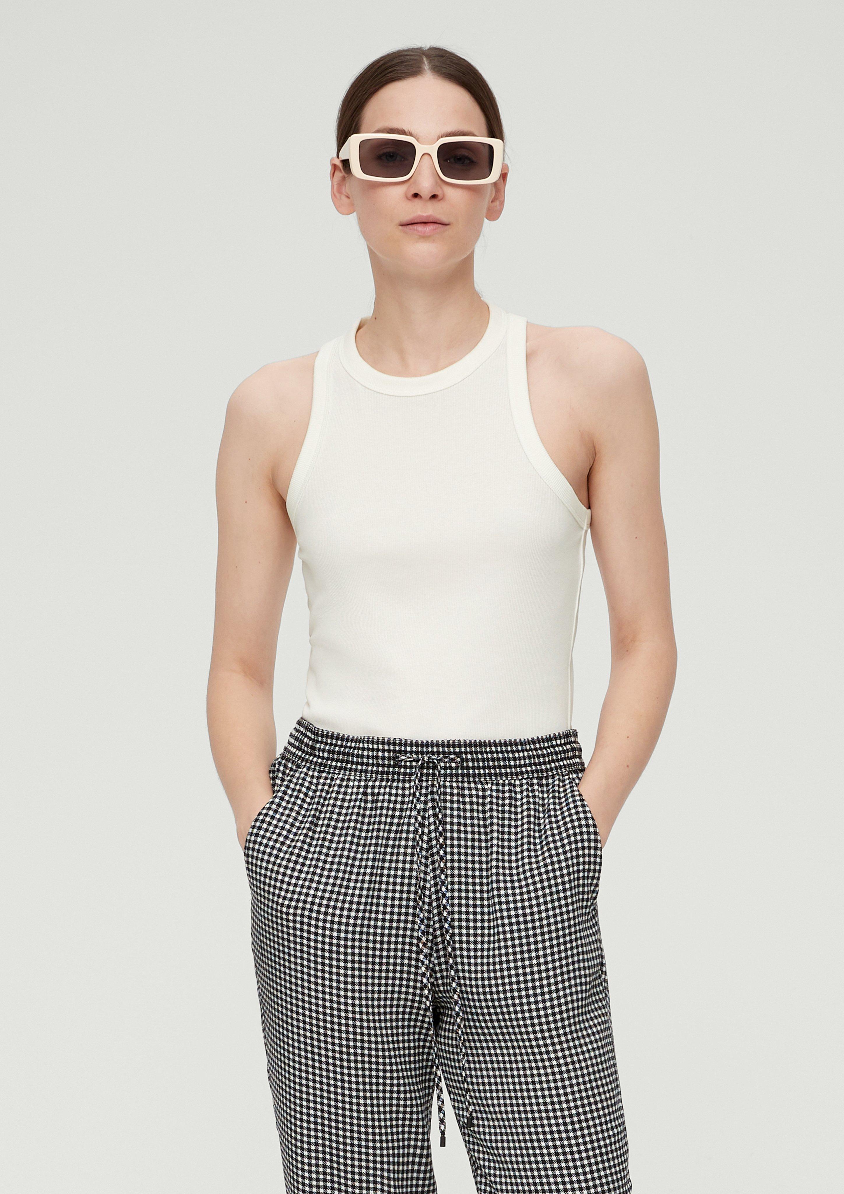 Tanktop aus Baumwollstretch - ecru | s.Oliver