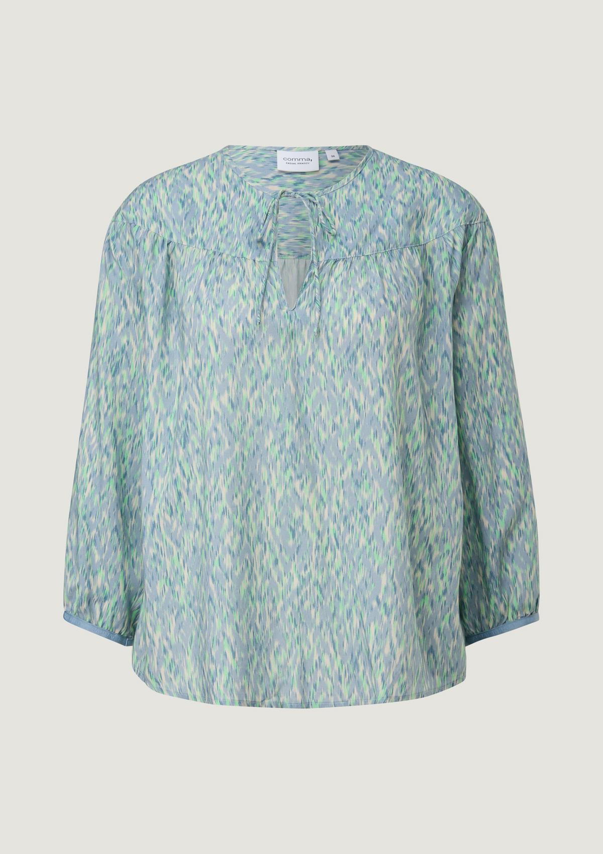 comma Viscose blouse with a notch neckline