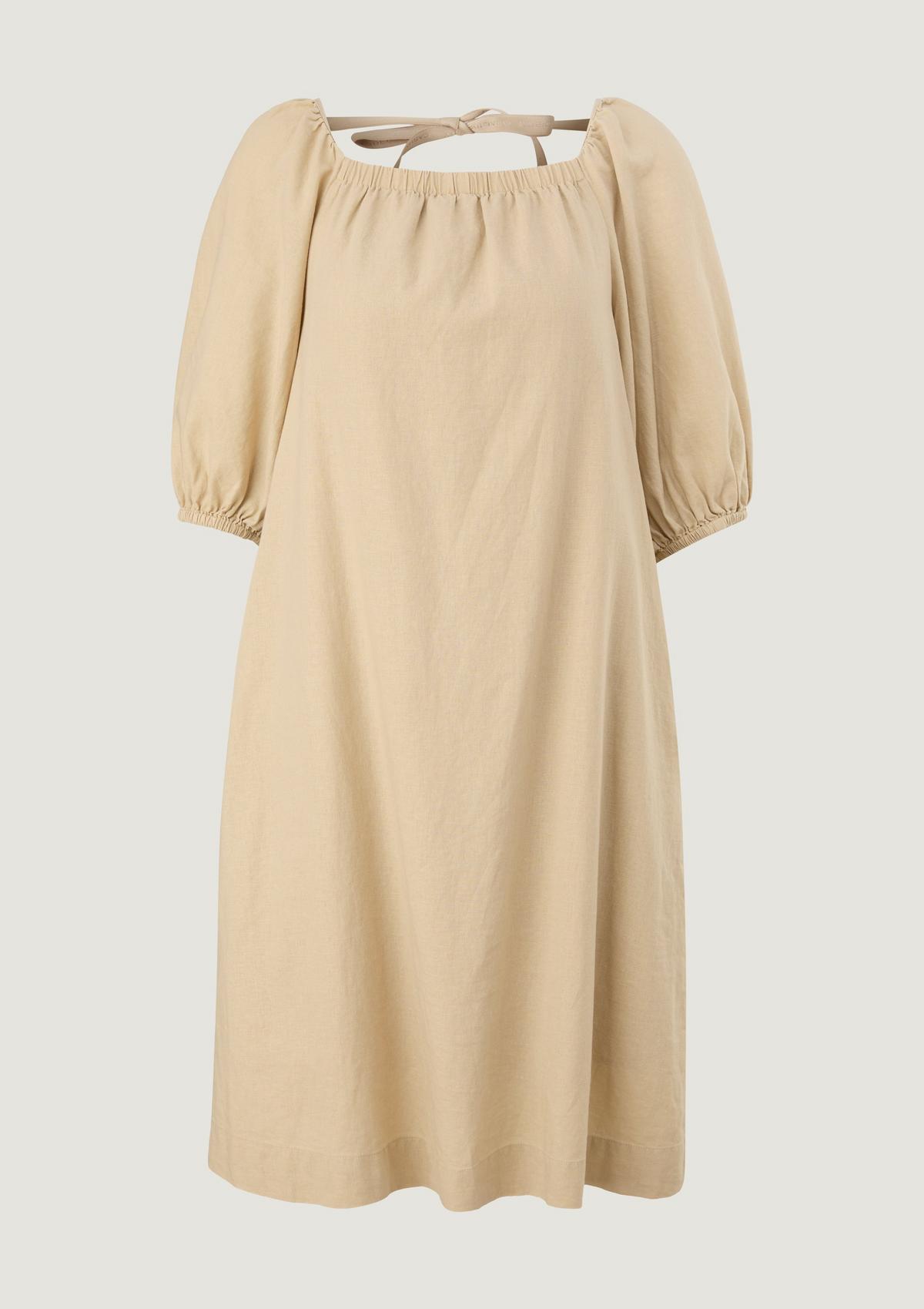 comma Midi-Kleid aus Leinenmix