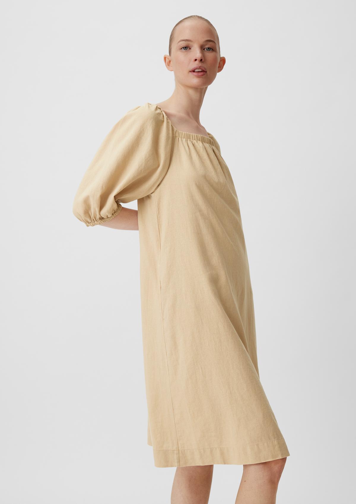 comma Midi-Kleid aus Leinenmix