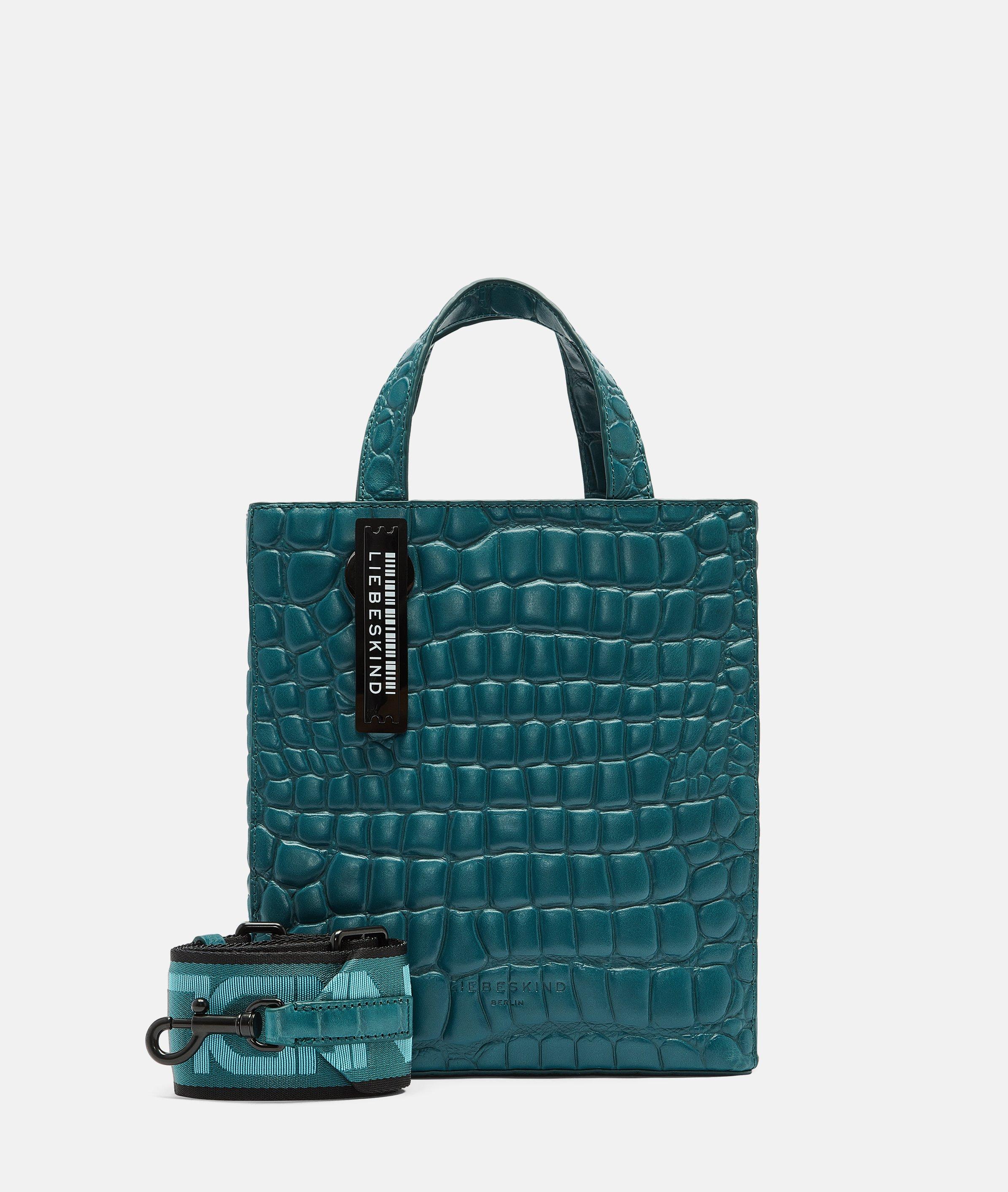 Liebeskind Berlin - Tote Bag mit Kroko-Prägung -  Blau