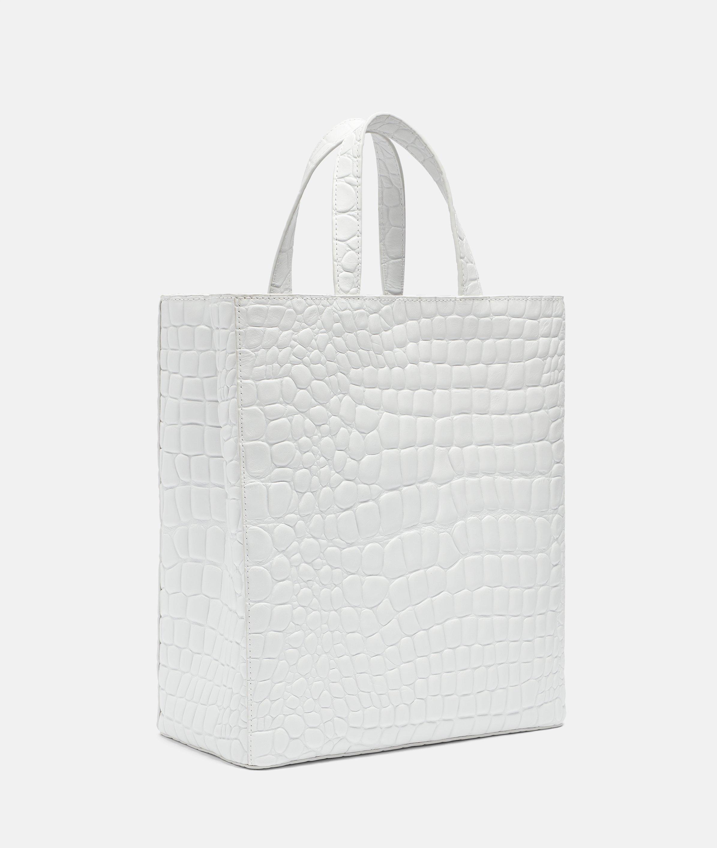 Kroko Paper Bag Tote M - white | LIEBESKIND BERLIN
