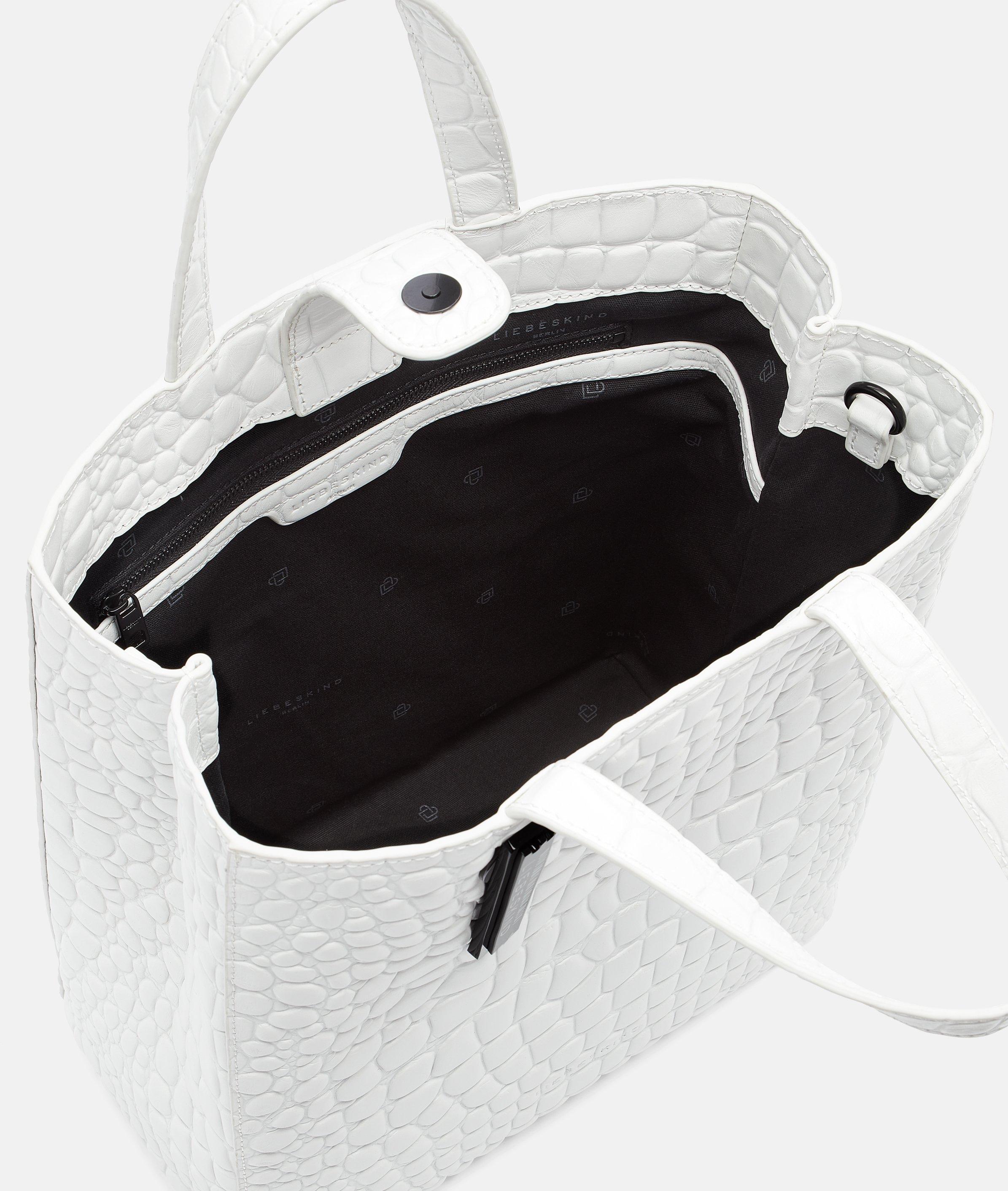 Kroko Paper Bag Tote M - white | LIEBESKIND BERLIN