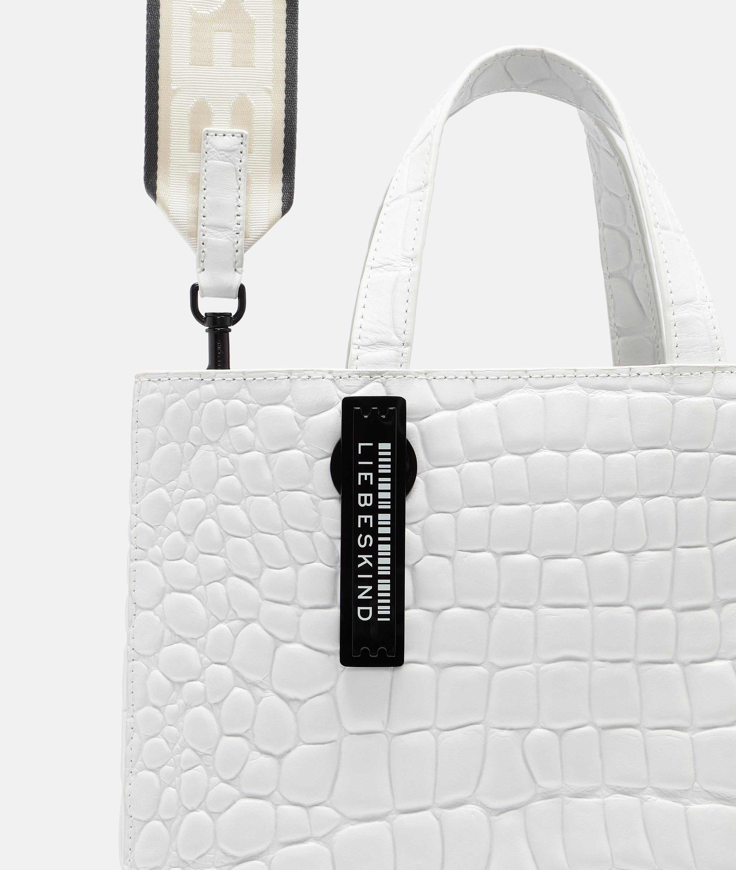 Kroko Paper Bag Tote M - white | LIEBESKIND BERLIN