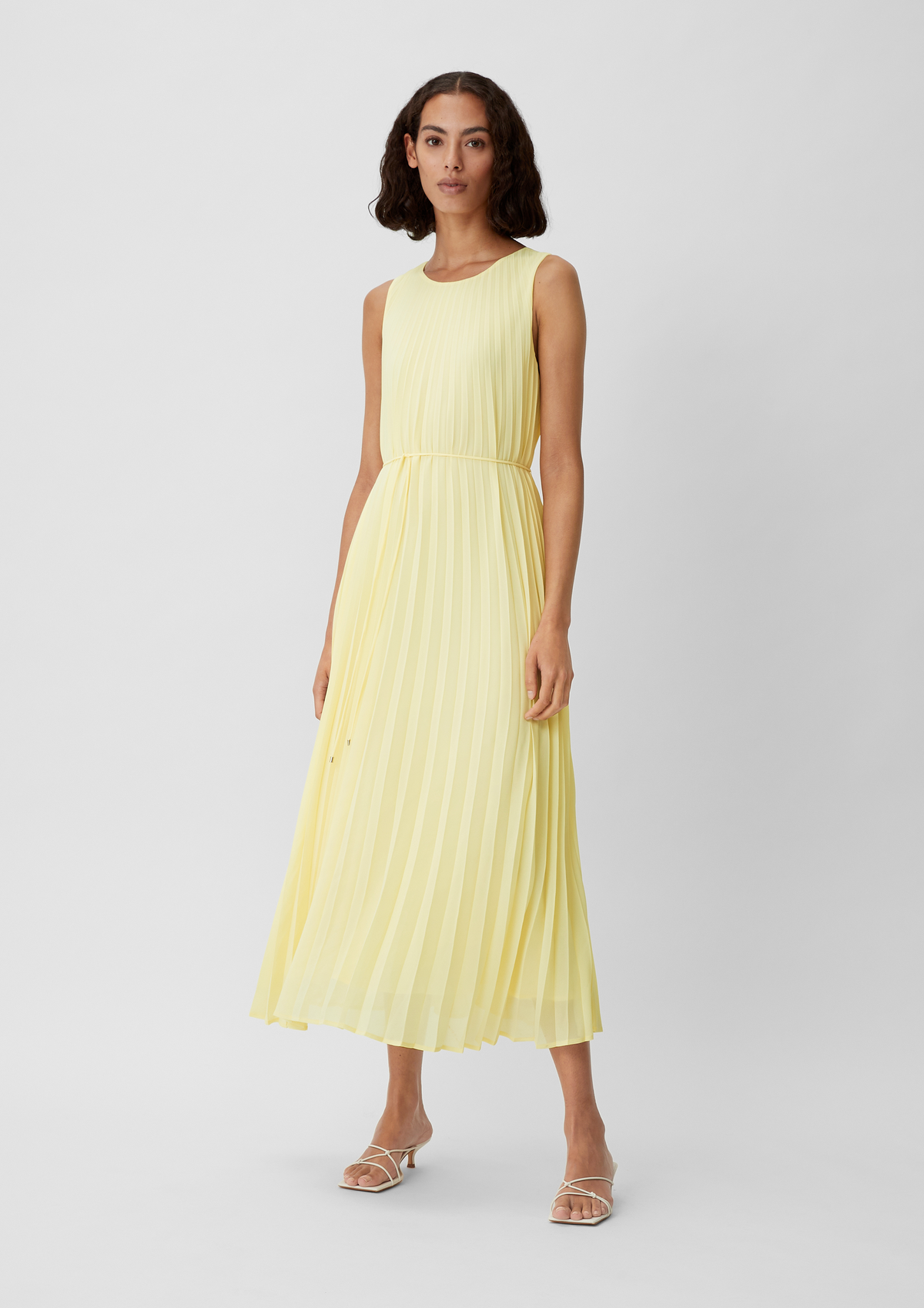 Pleats collar Chiffon Dress – L'AUBE BLANC