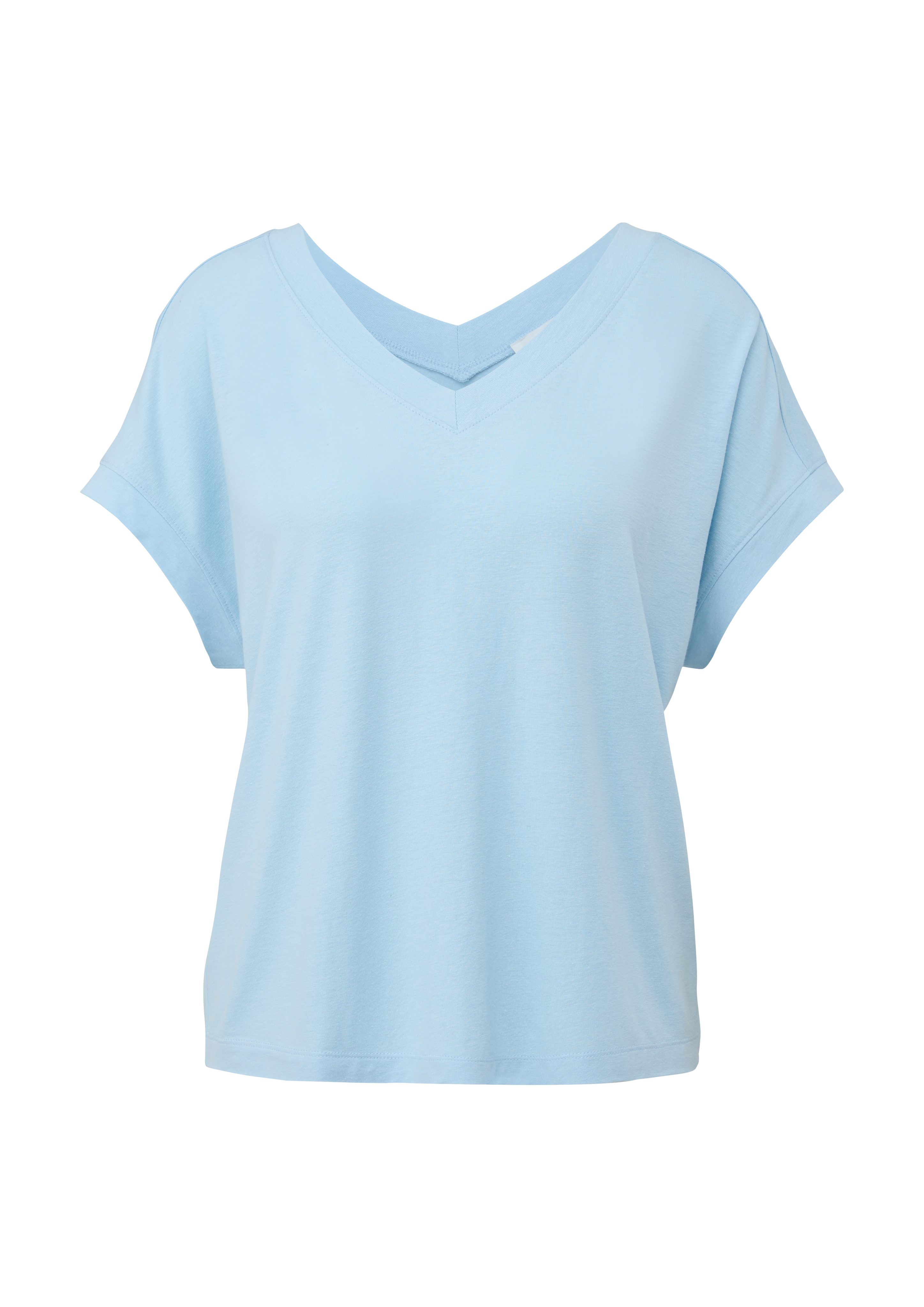 s.Oliver - Shirt aus Leinenmix, Damen, blau