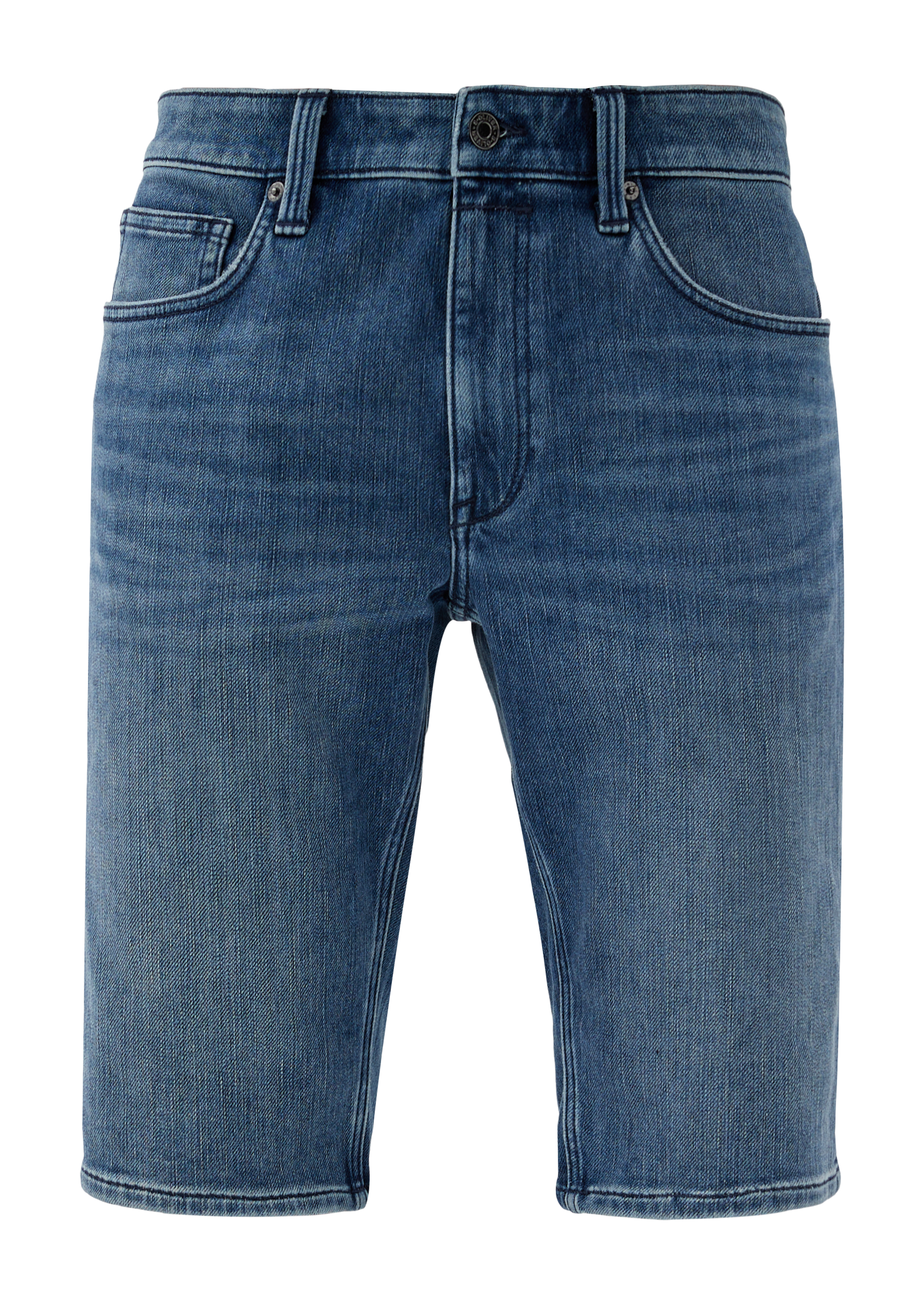 s.Oliver - Jeans-Shorts / Regular Fit / Mid Rise / Straight Leg, Herren, blau