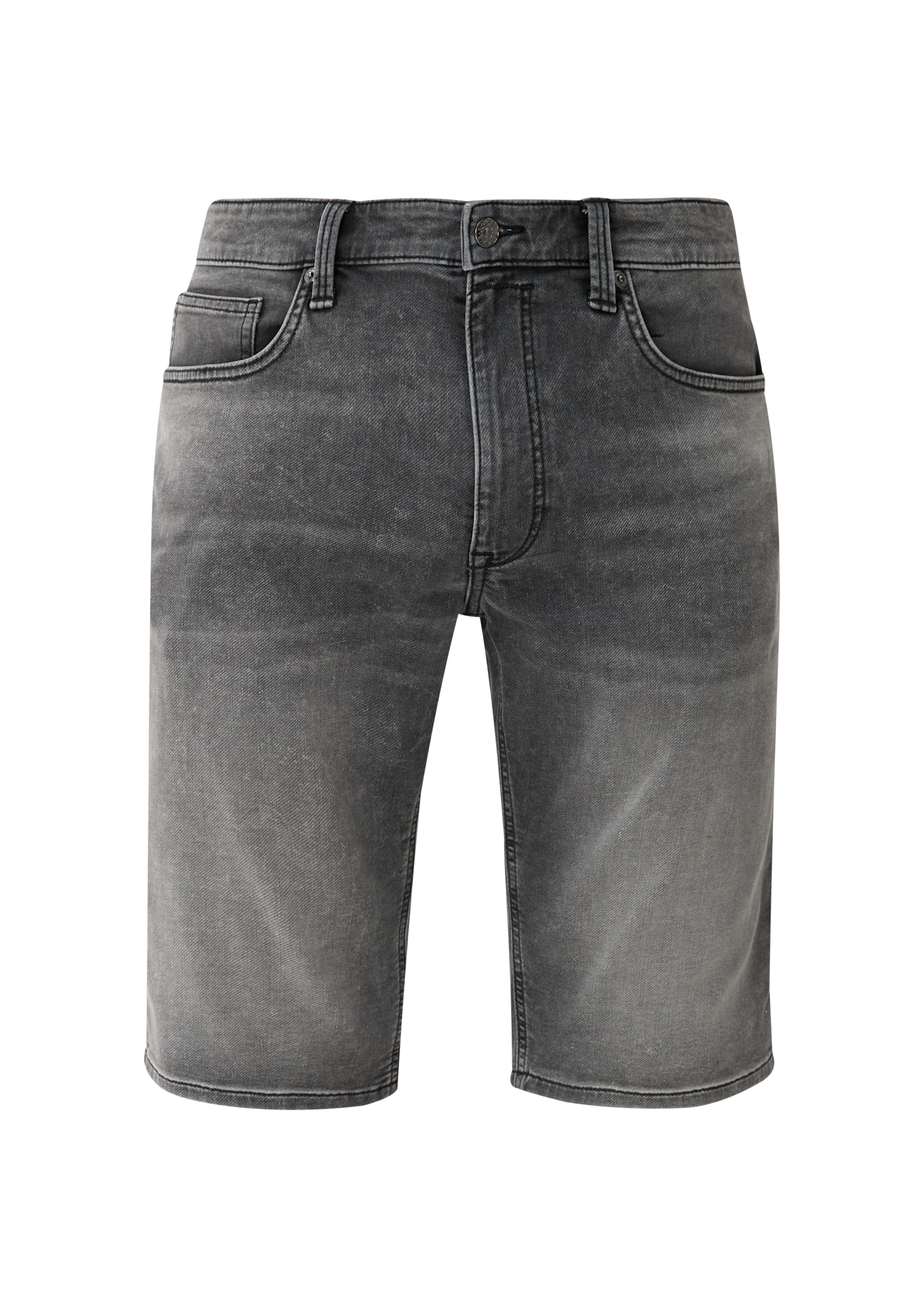 s.Oliver - Jeans-Shorts / Regular Fit / Mid Rise / Straight Leg, Herren, grau