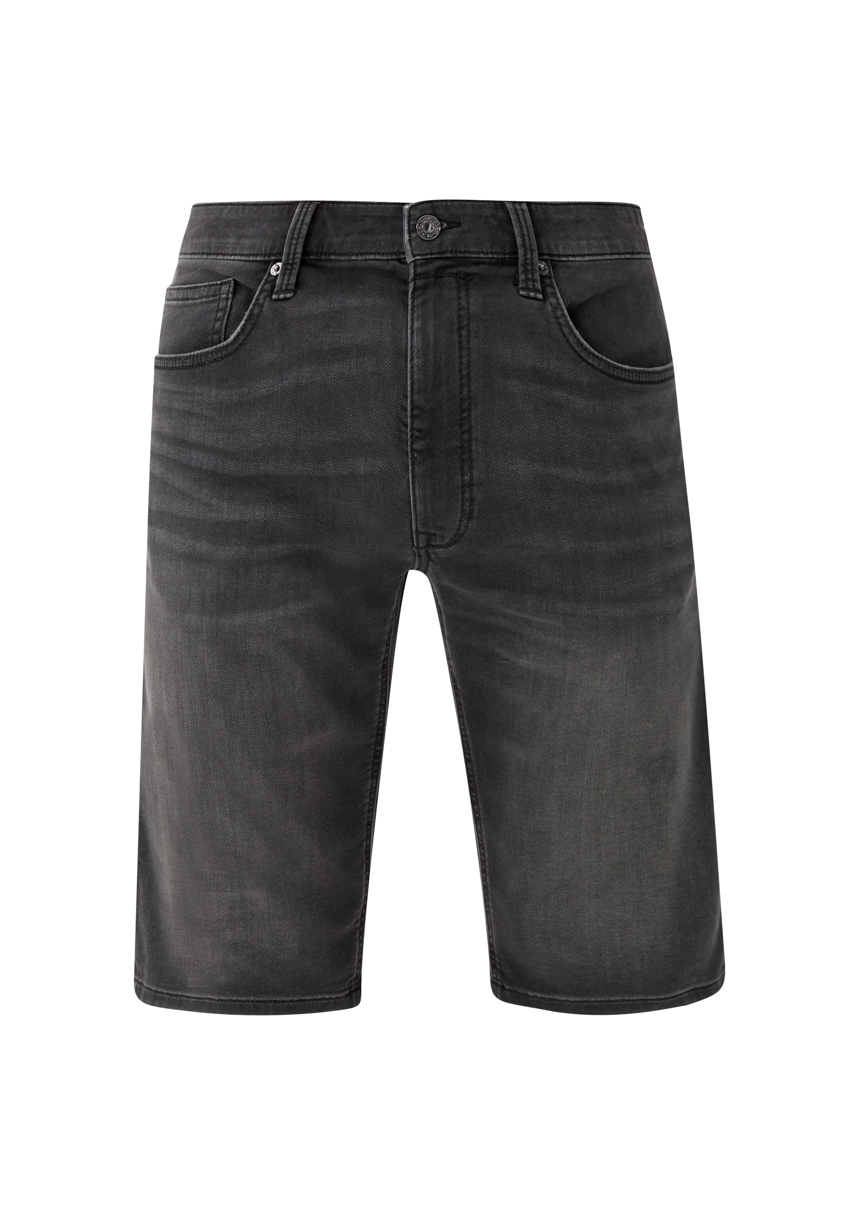 s.Oliver - Jeans-Shorts / Regular Fit / Mid Rise / Straight Leg, Herren, grau