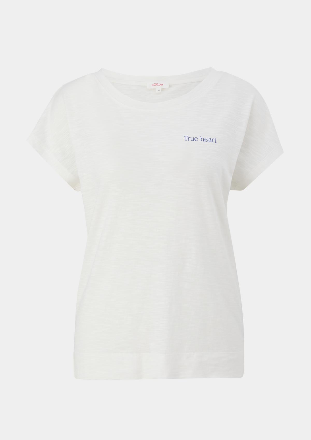 s.Oliver T-shirt with a slub yarn texture