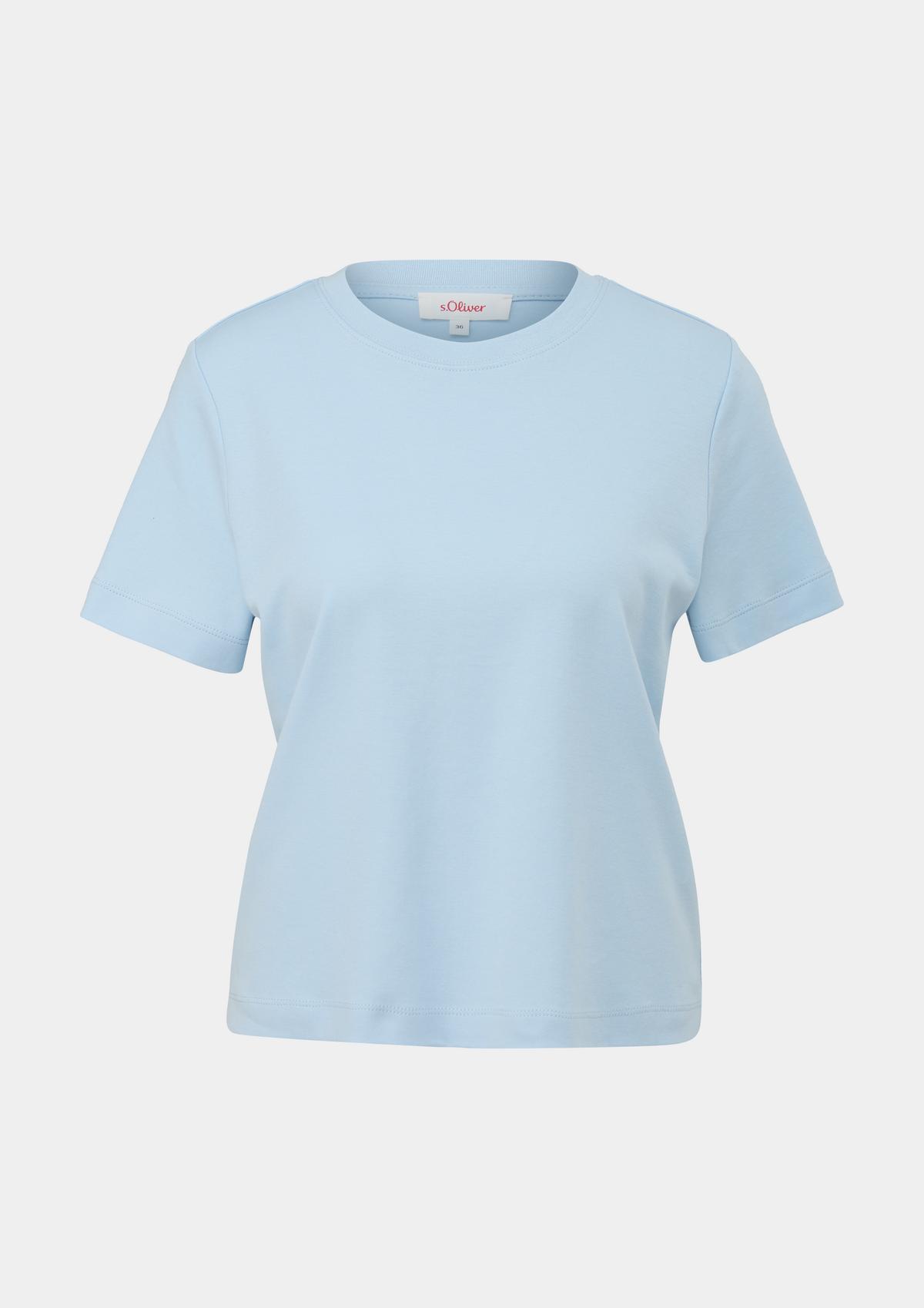 s.Oliver T-shirt en coton légèrement raccourci