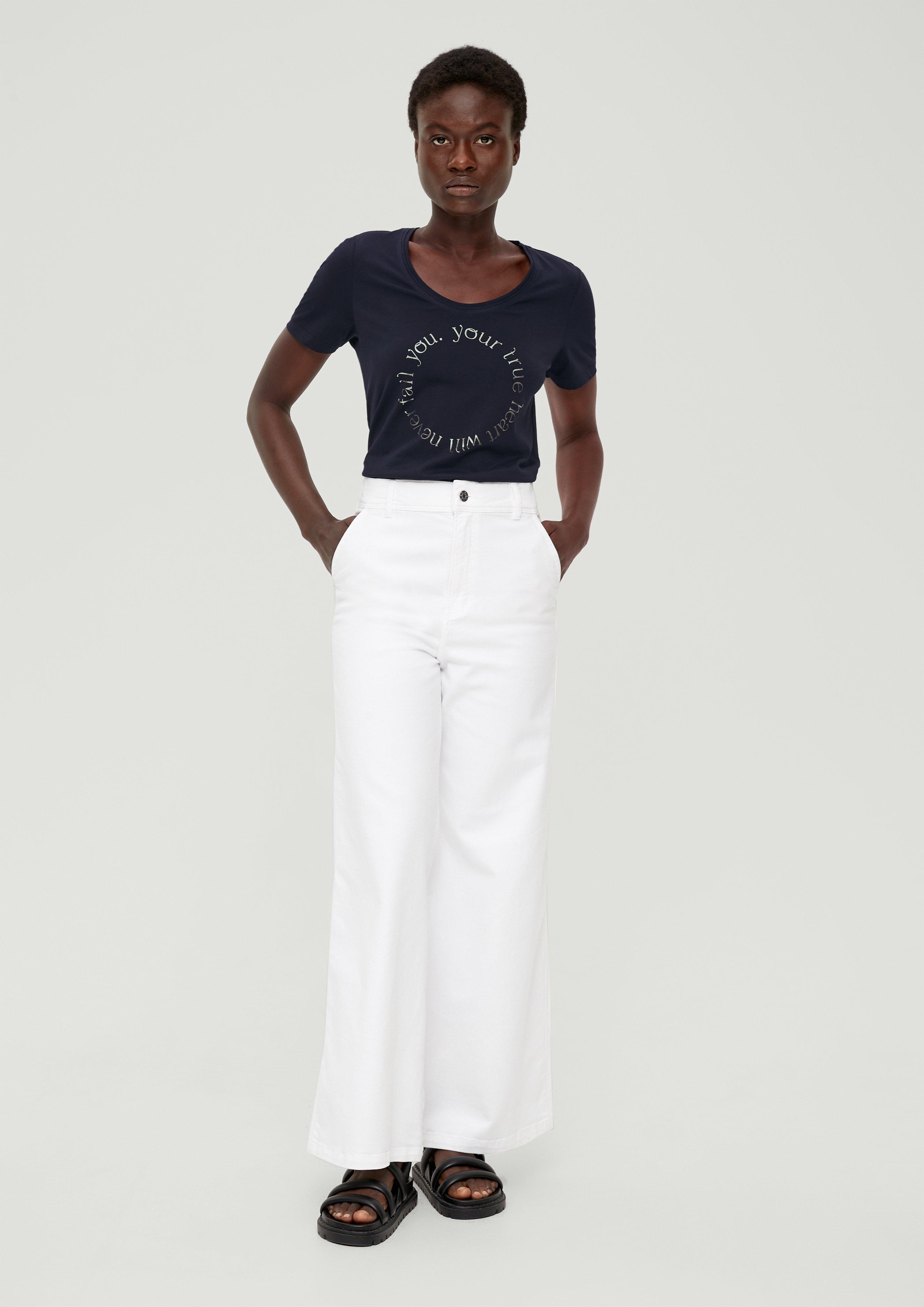 S.Oliver 2136510 T-Shirt à Manches Courtes, 59d0 Bleu, 34 Femme