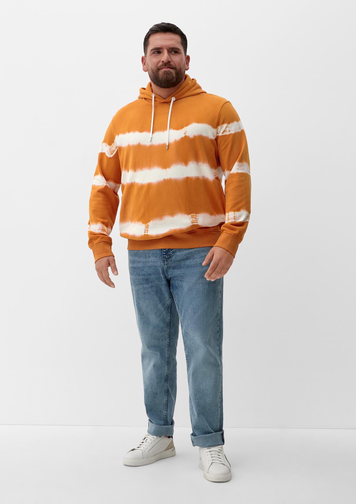Hoodie with a striped pattern