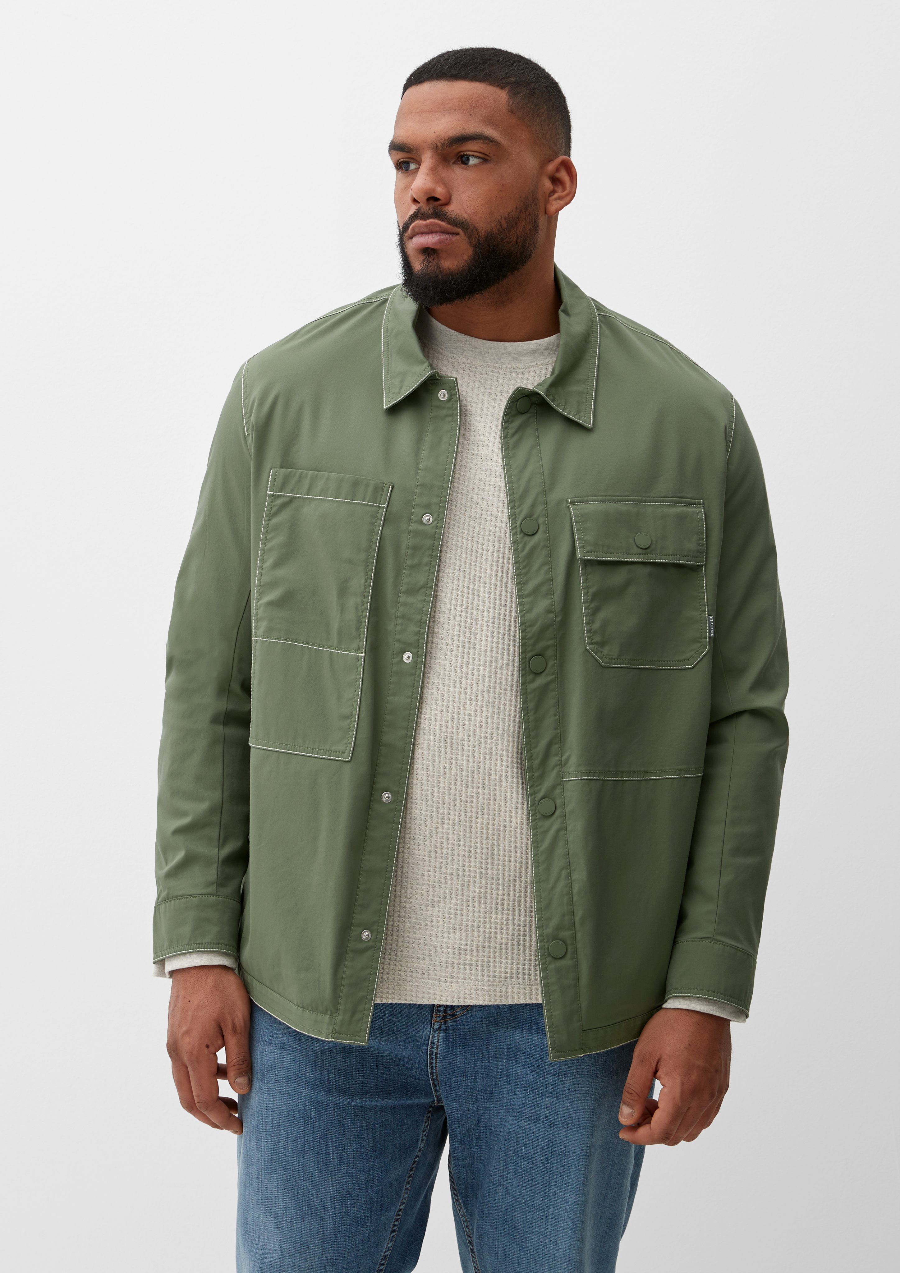 Green clearance overshirt jacket