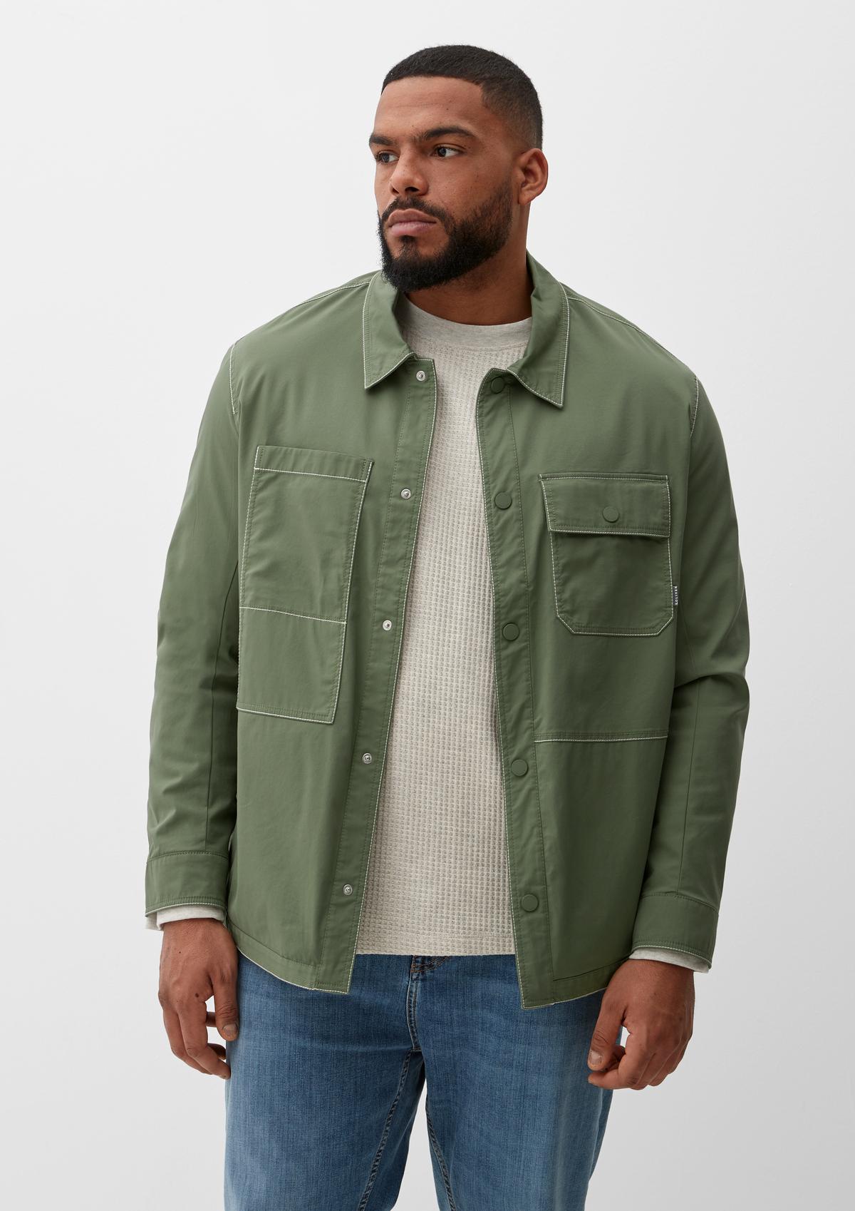 Twill overshirt with breast pockets