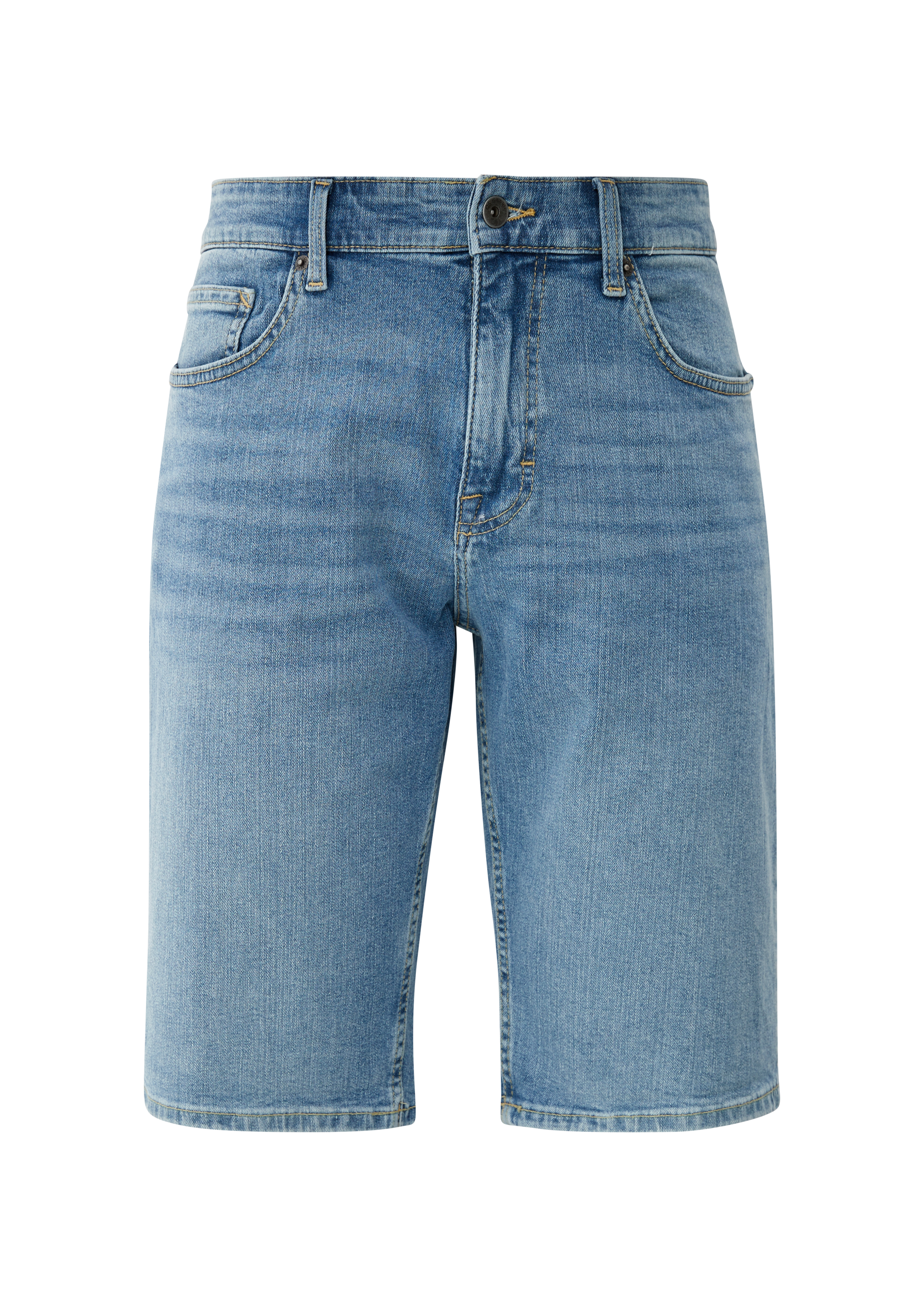 QS - Jeans-Bermuda John / Regular Fit / Mid Rise / Straight Leg, Herren, blau