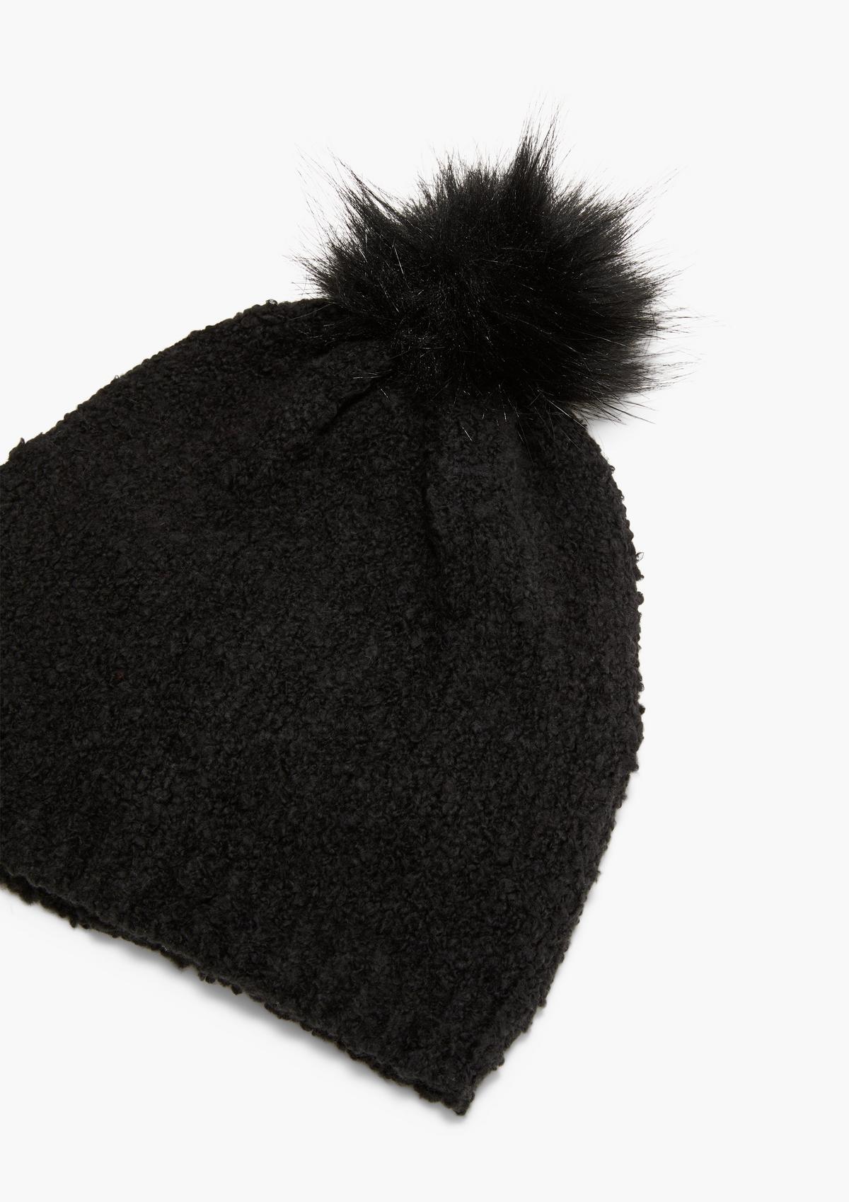 s.Oliver Hat with a faux fur pompom