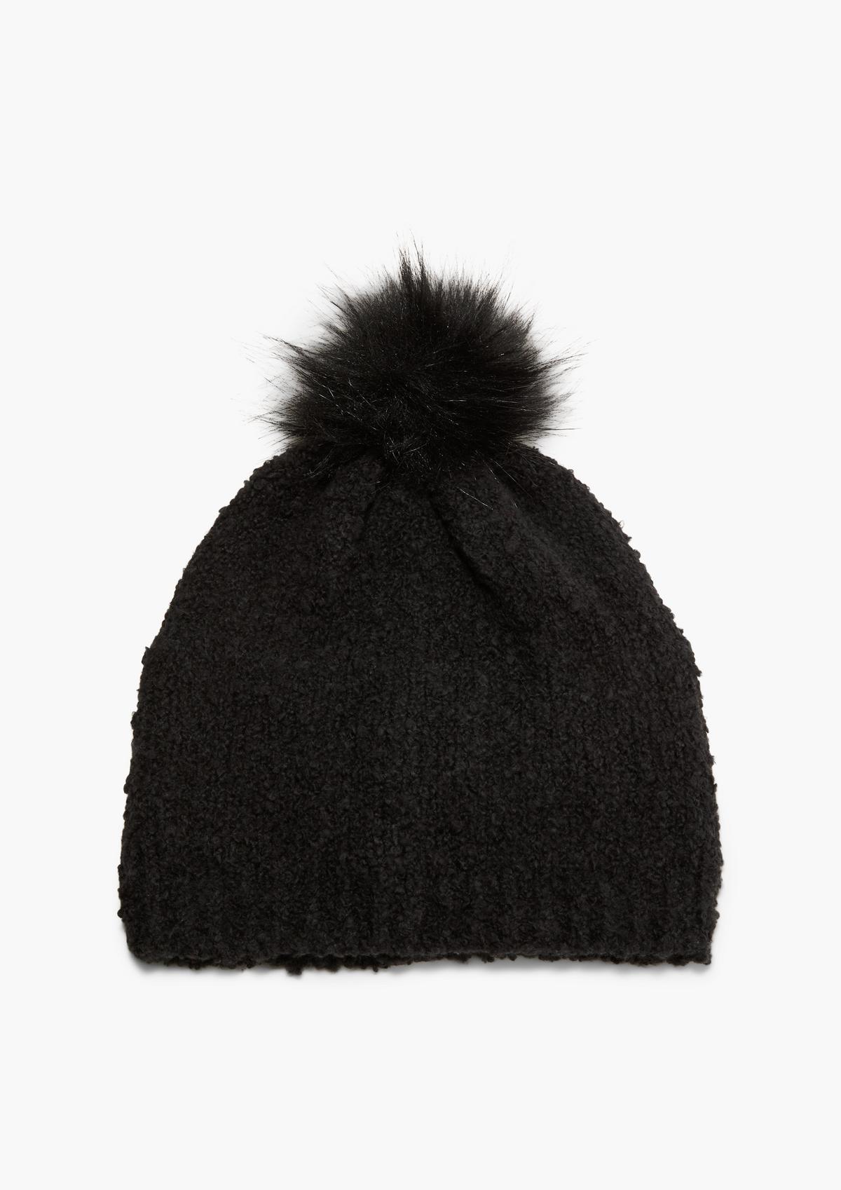s.Oliver Hat with a faux fur pompom
