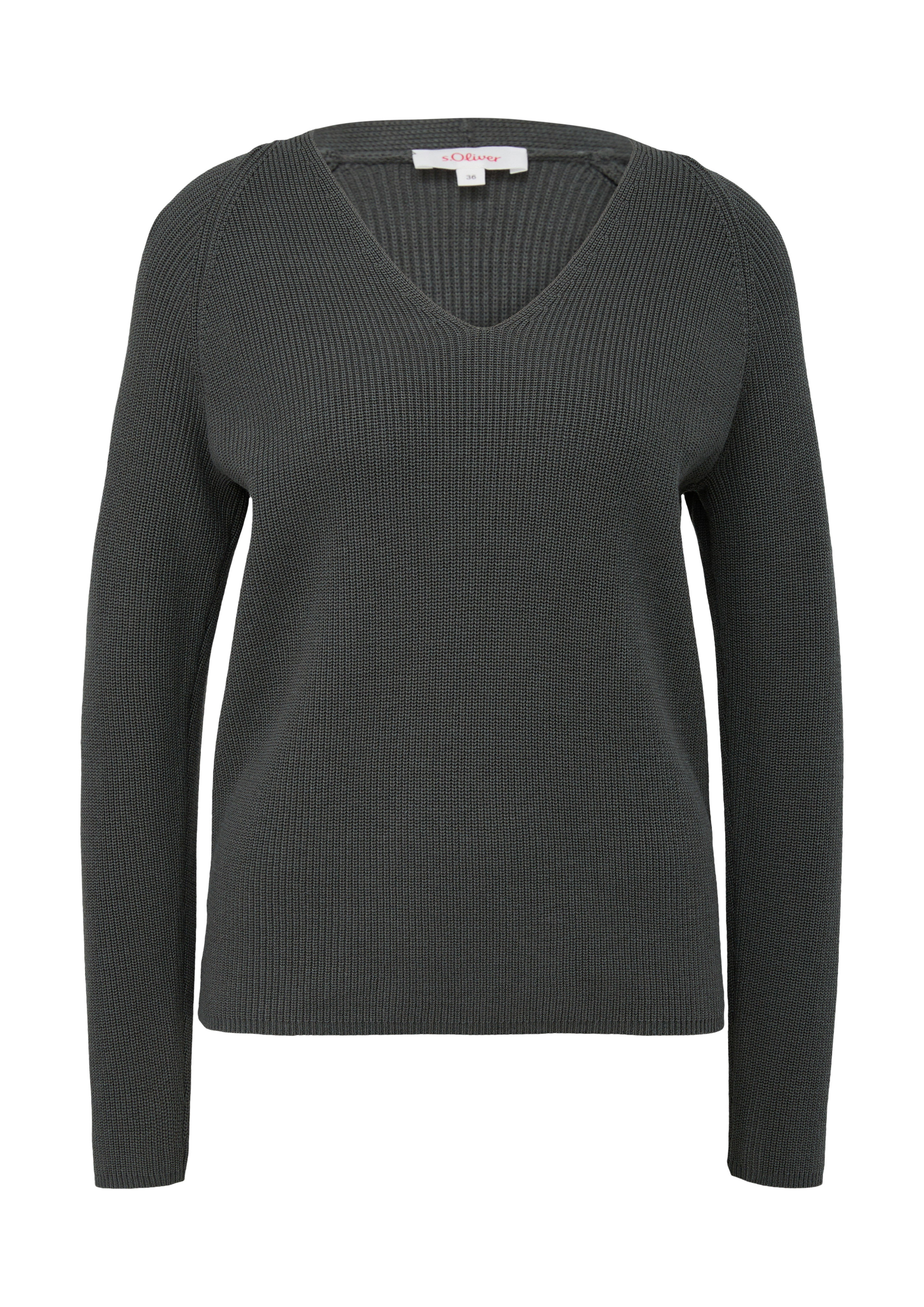 s.Oliver - Strickpullover mit Raglanärmeln, Damen, Grün