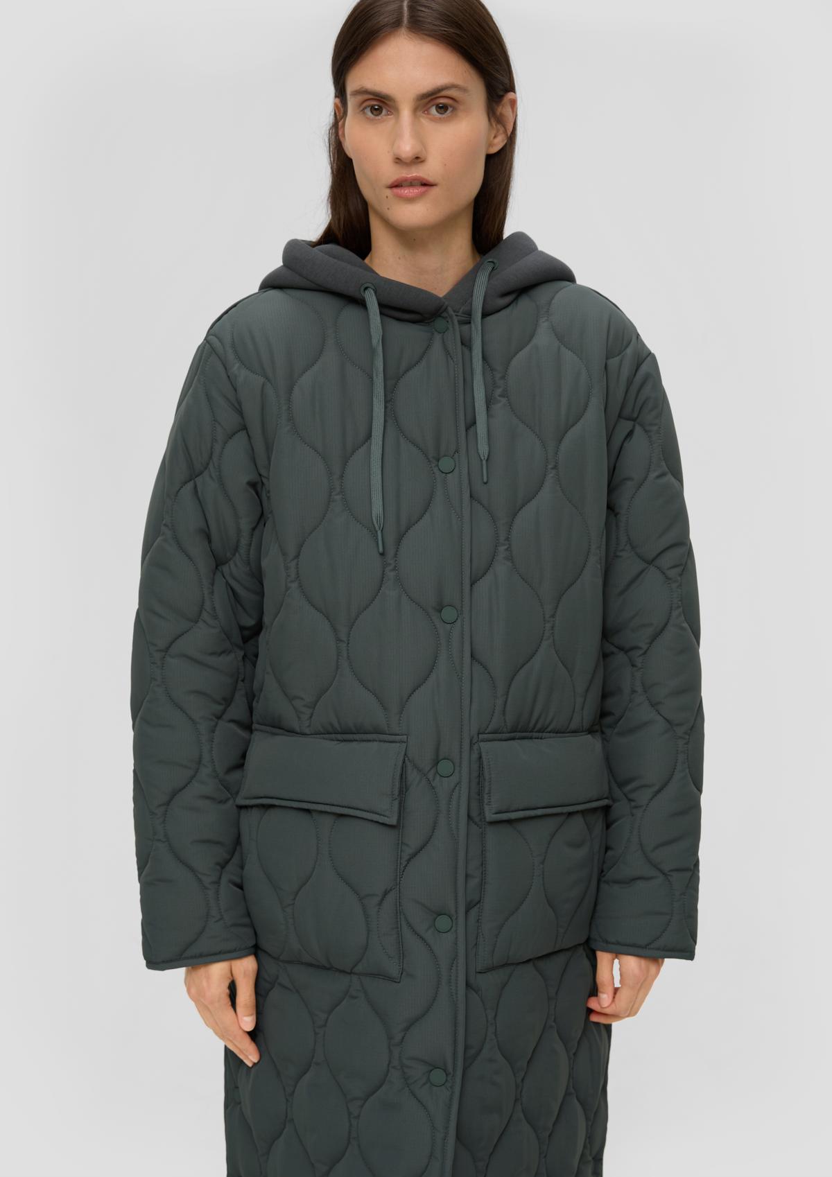 s.Oliver Quilted coat in a mix of materials
