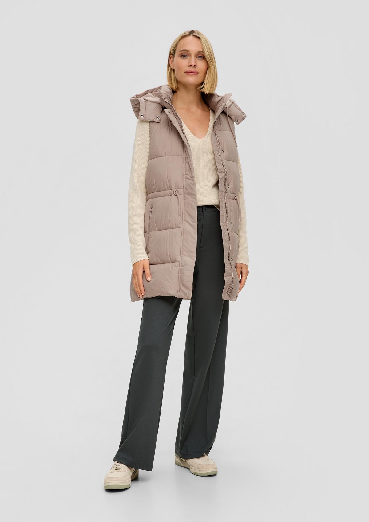 s.Oliver Quilted body warmer with a drawstring waist