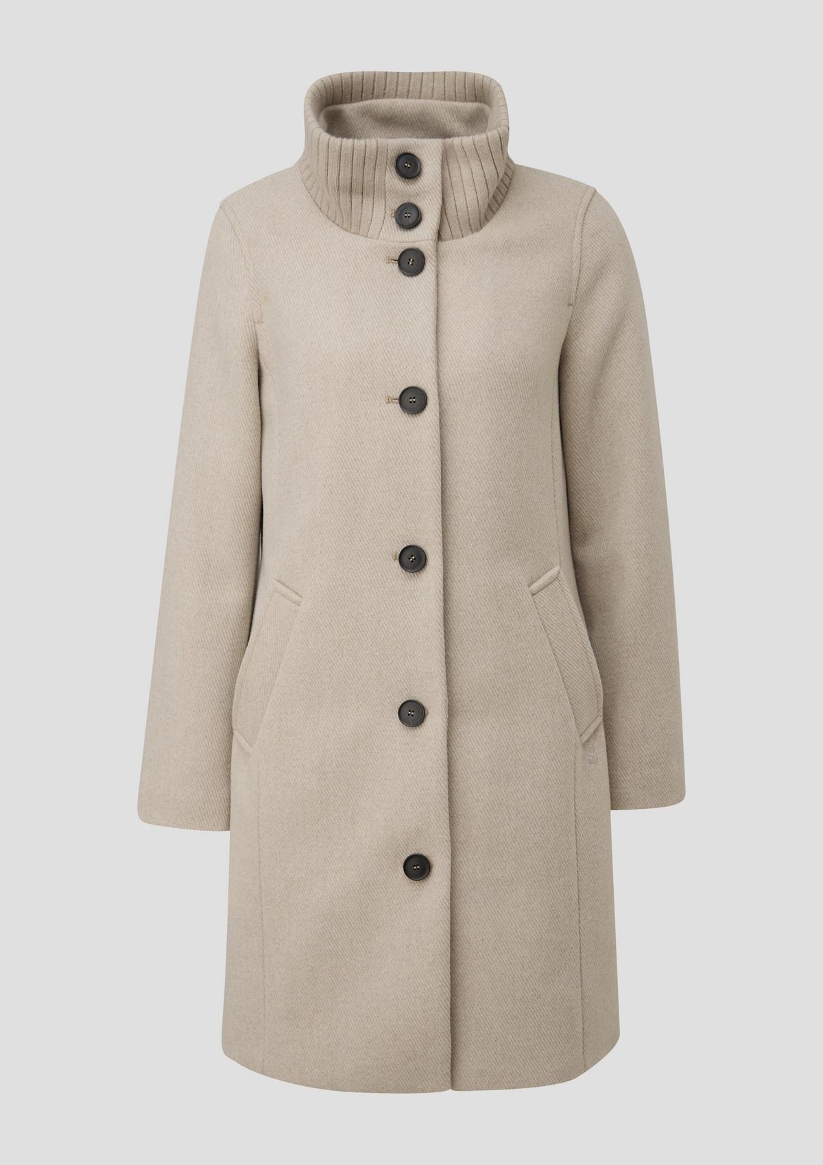 s.Oliver Coat with a twill texture