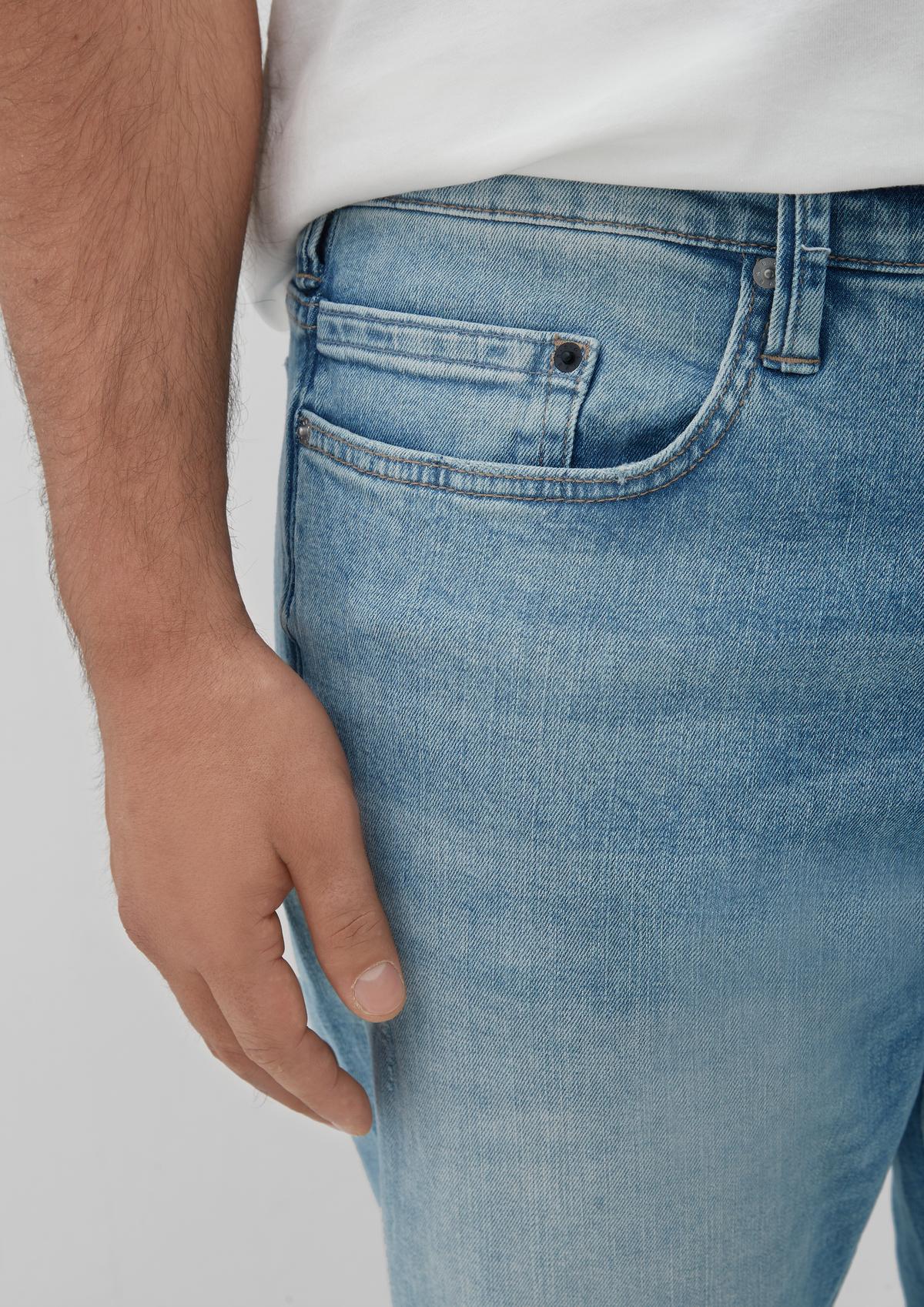 s.Oliver Regular: jeans with distressed details