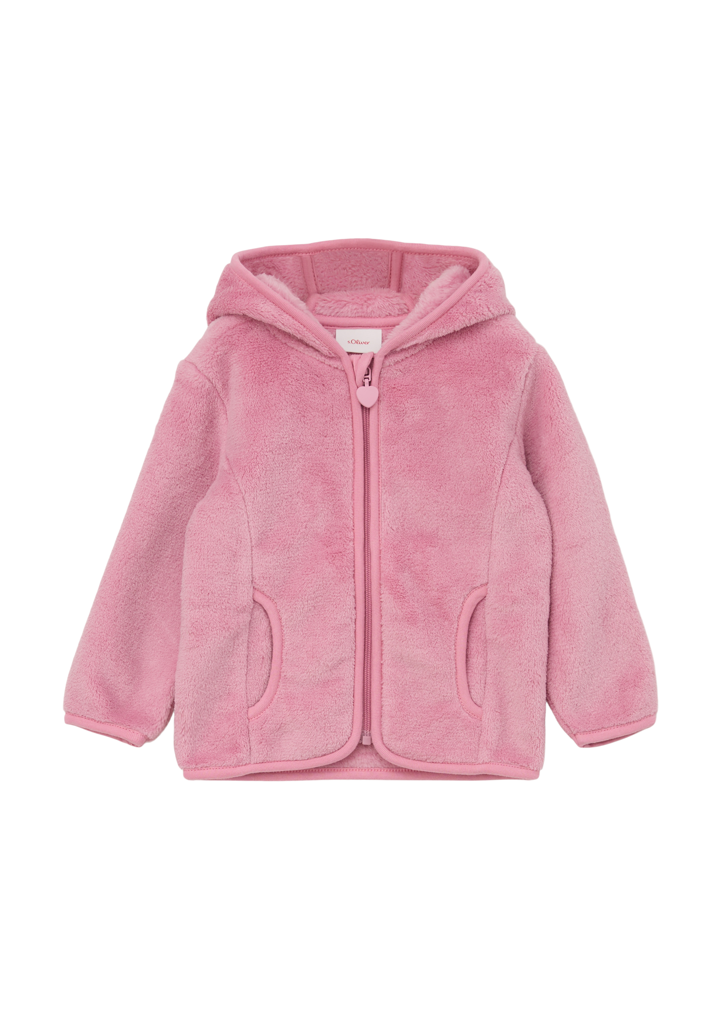 s.Oliver - Kapuzenjacke aus Teddyplüsch, Babys, Rosa