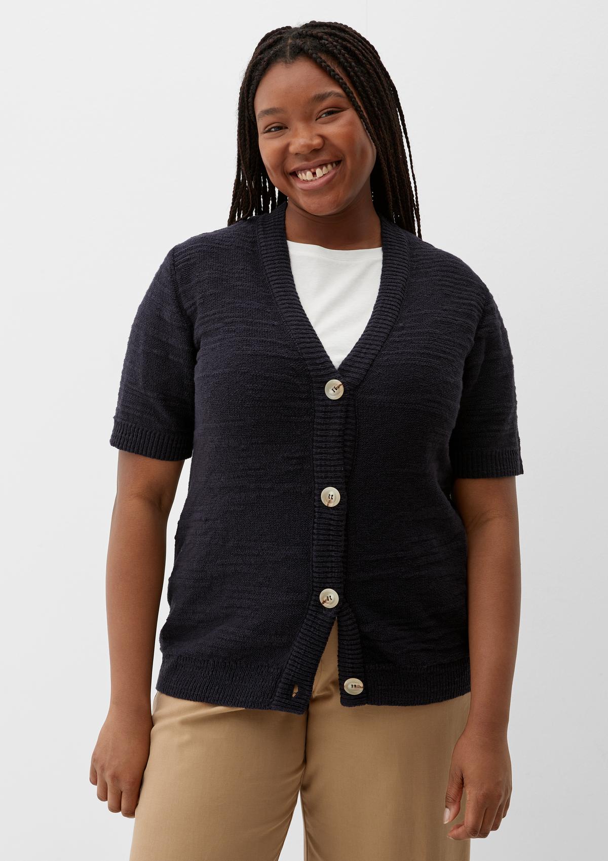 s.Oliver Cardigan with short sleeves