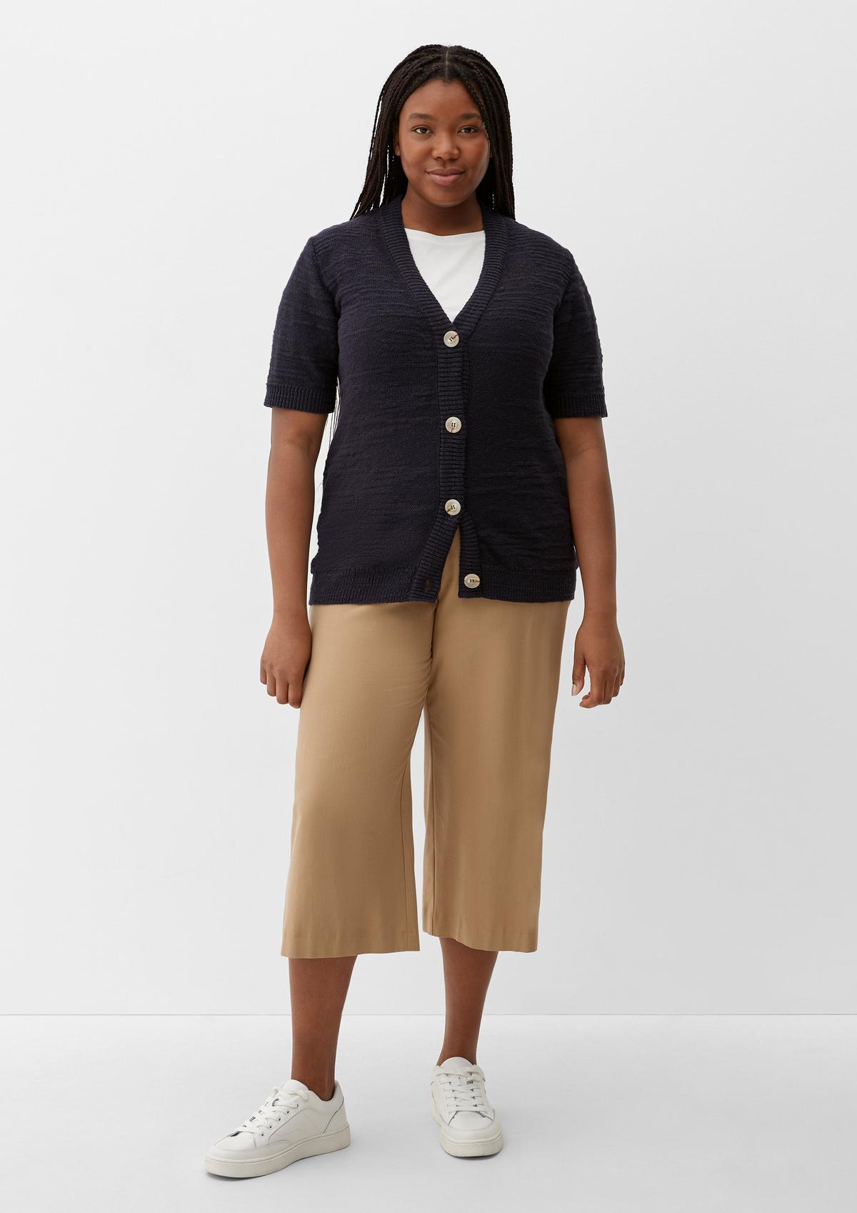 s.Oliver Cardigan with short sleeves