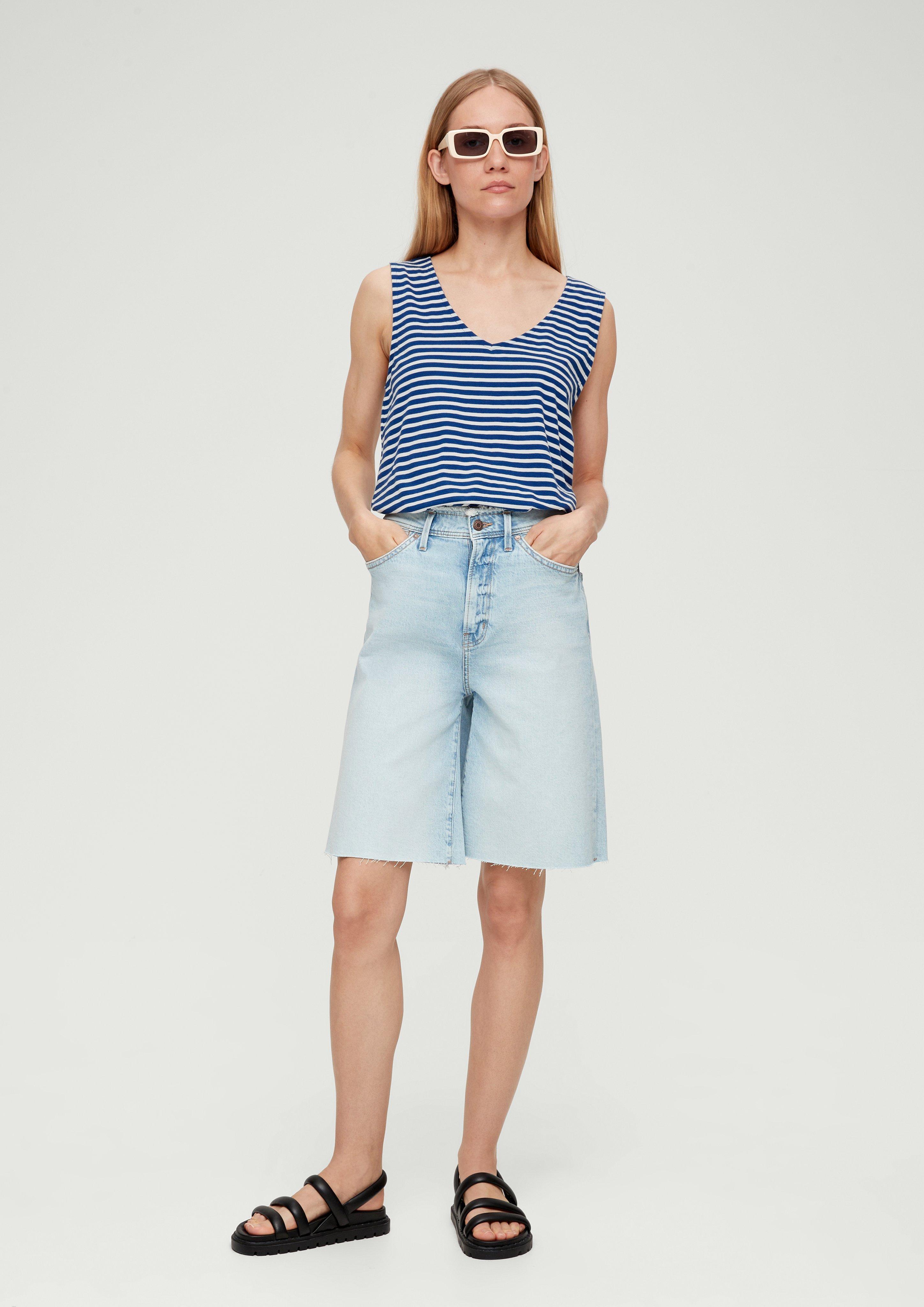 Ärmelloses Shirt aus Baumwolle royalblau s.Oliver