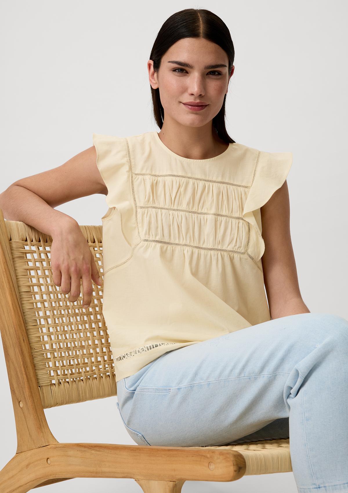comma Blouse with a decorative border