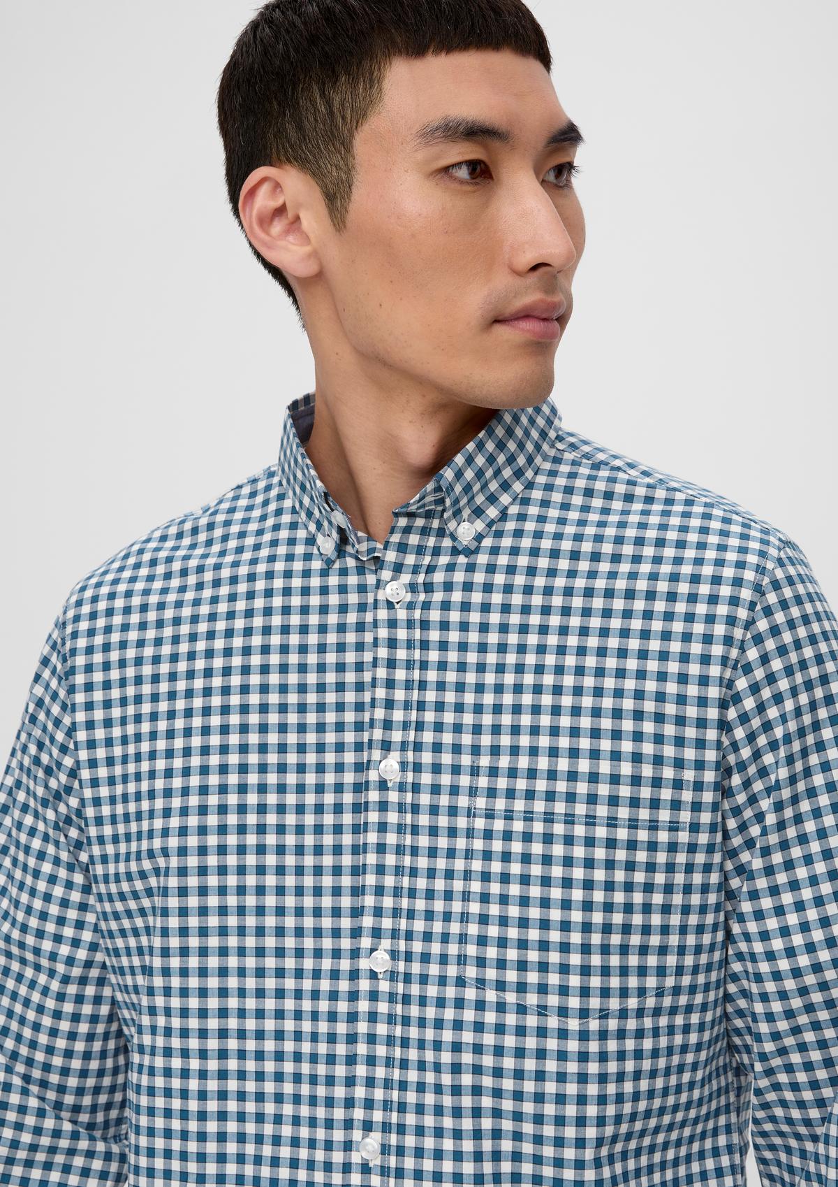 s.Oliver Slim fit: check shirt made of stretch cotton