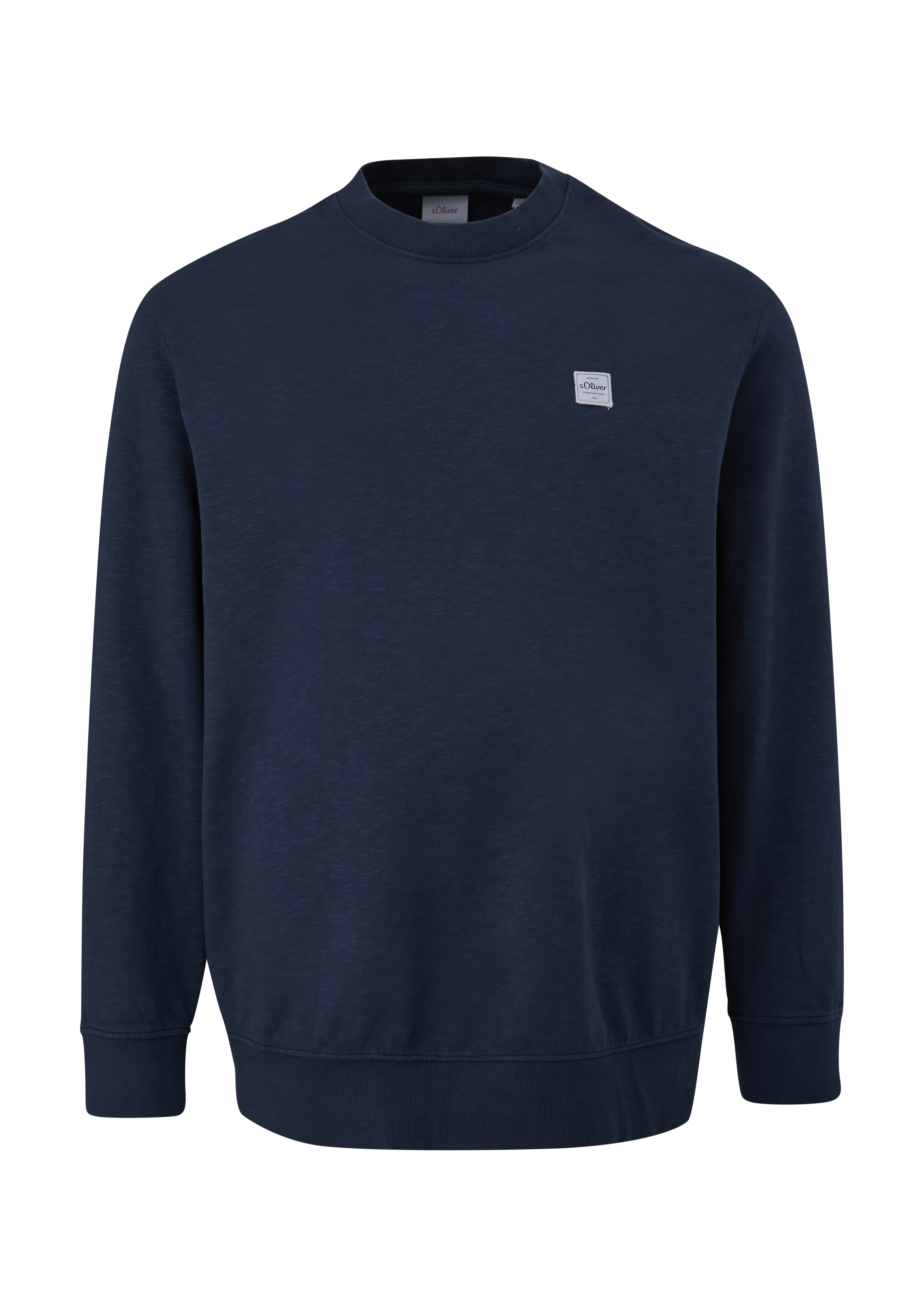 s.Oliver - Sweatshirt mit Rippblende, Herren, blau