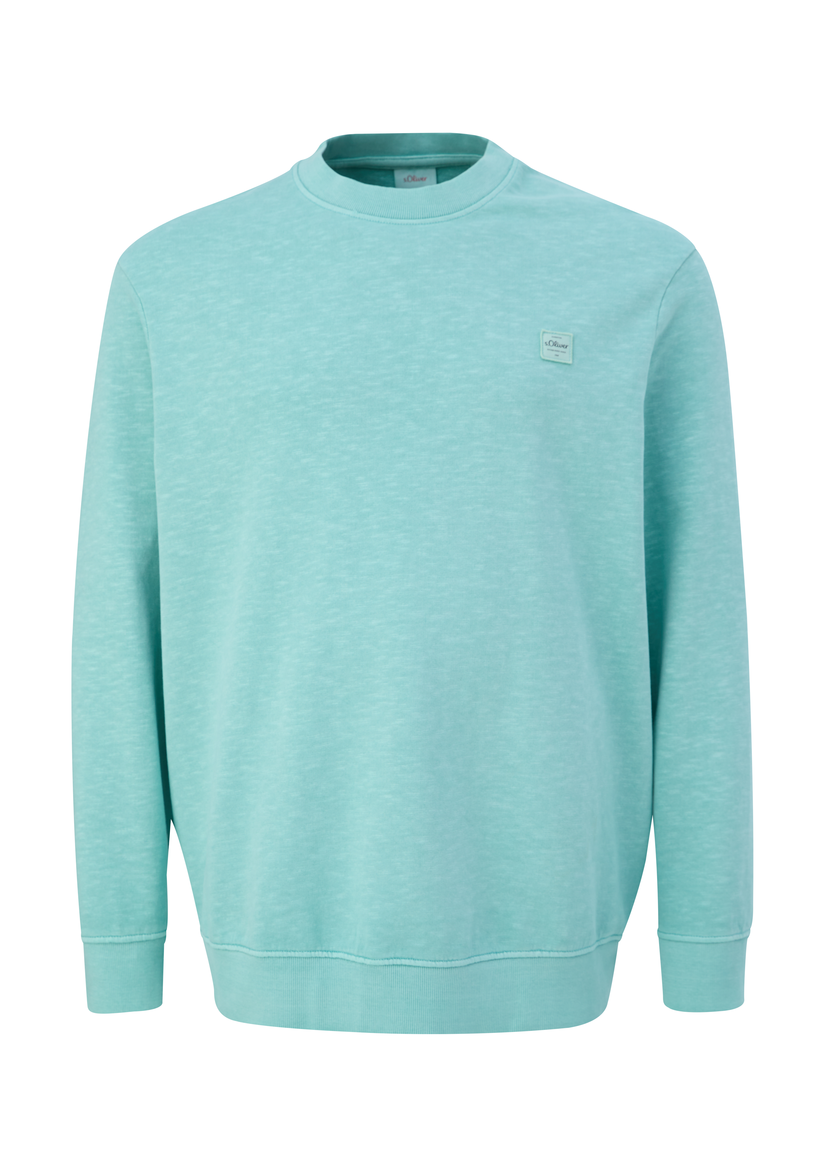 s.Oliver - Sweatshirt mit Rippblende, Herren, türkis